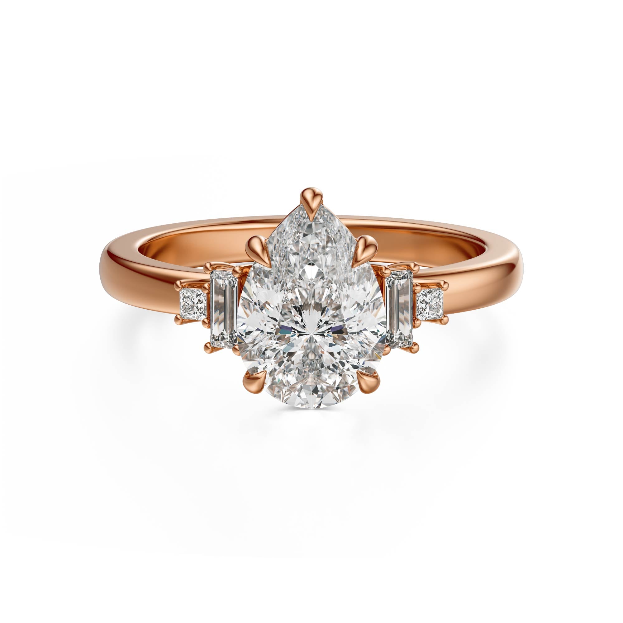 The Elevated Mira Ring | Pear | Setting Only