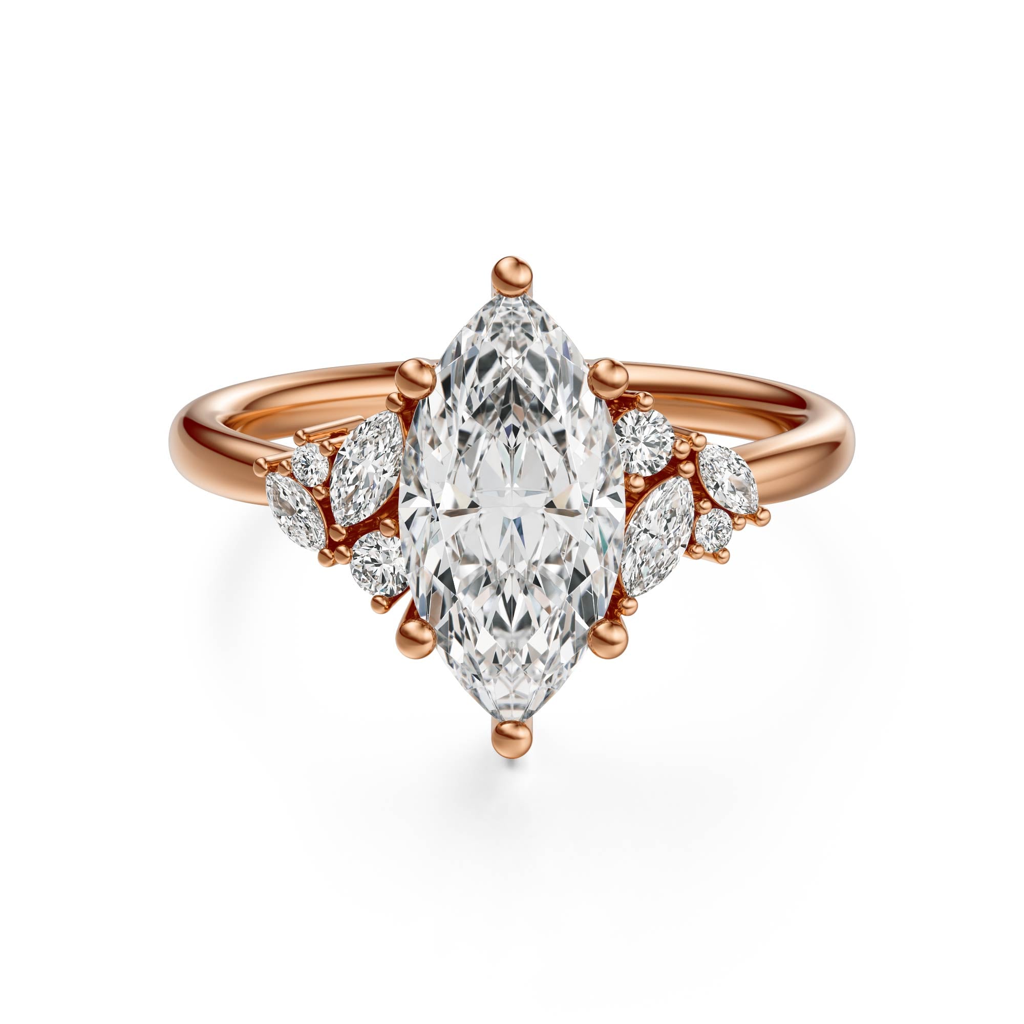 The Laurel Ring | Marquise | Setting Only