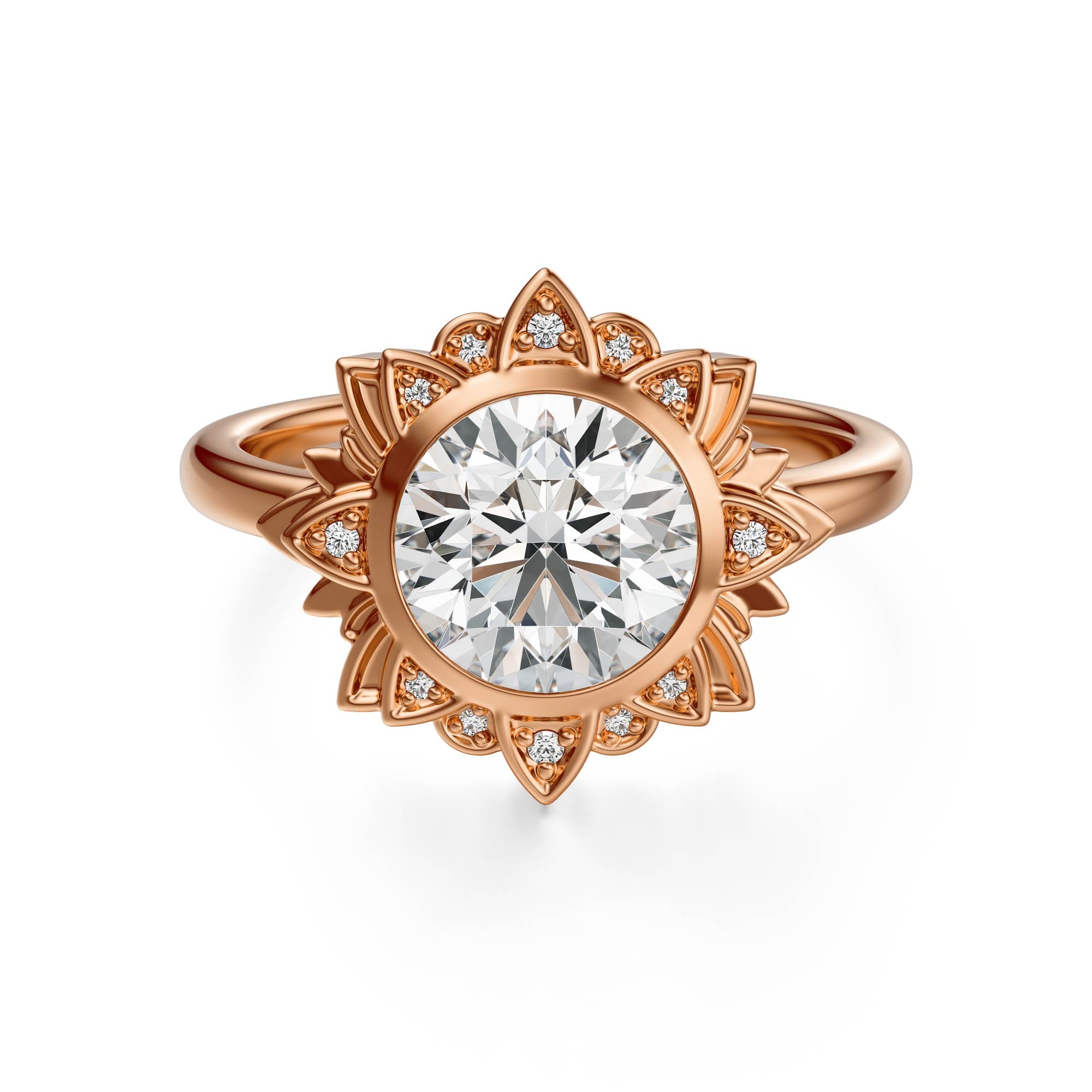 The Lotus Ring | Round - Lavender Creek Gems