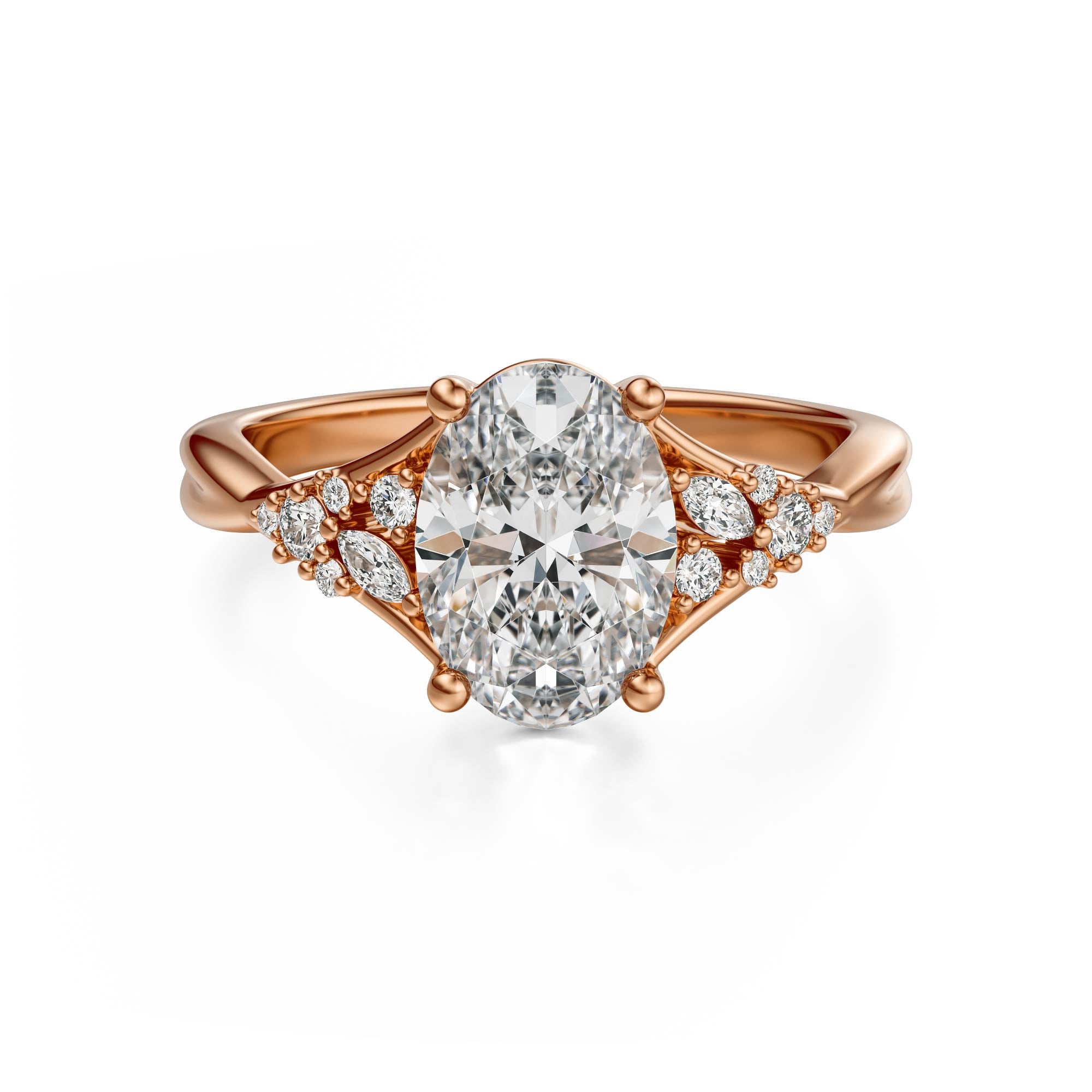The Lyria Ring | Oval | Setting Only