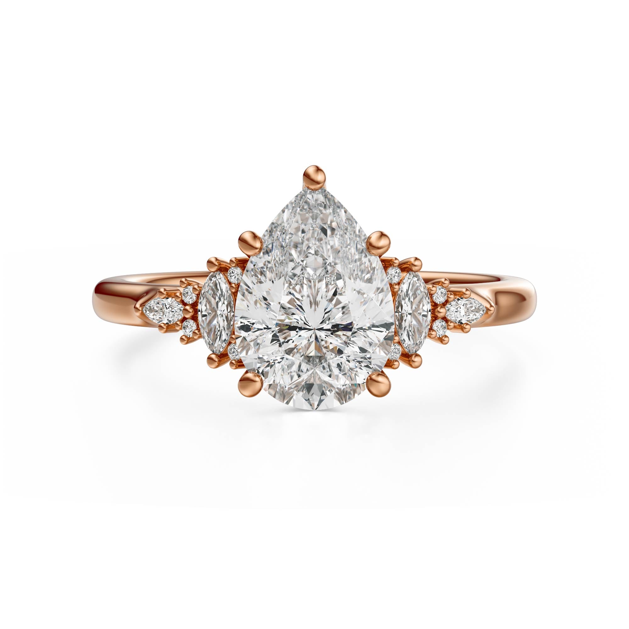 The Maeve Ring | Pear | Setting Only