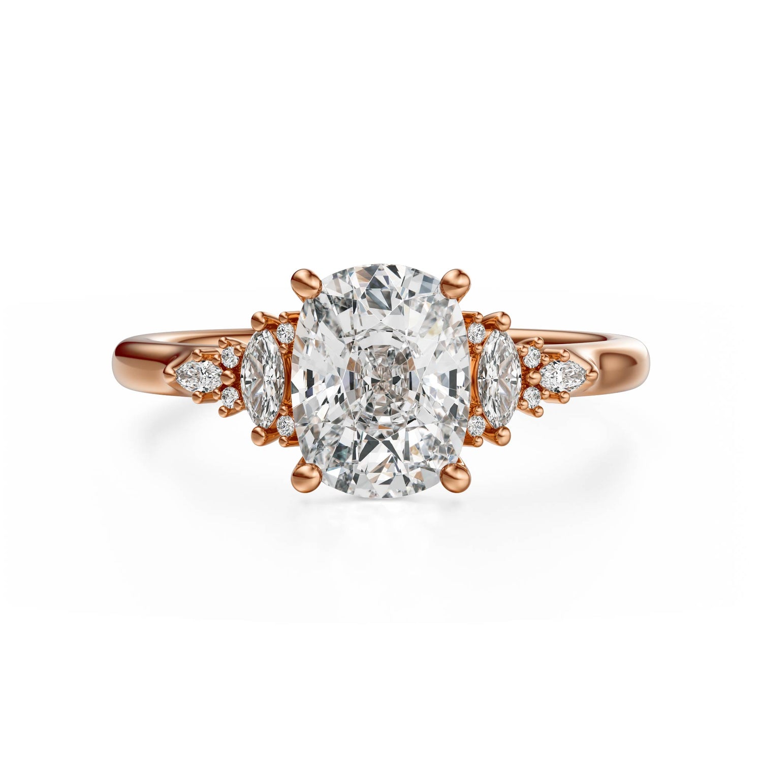 The Maeve Ring | Elongated Cushion | Setting Only - Lavender Creek Gems