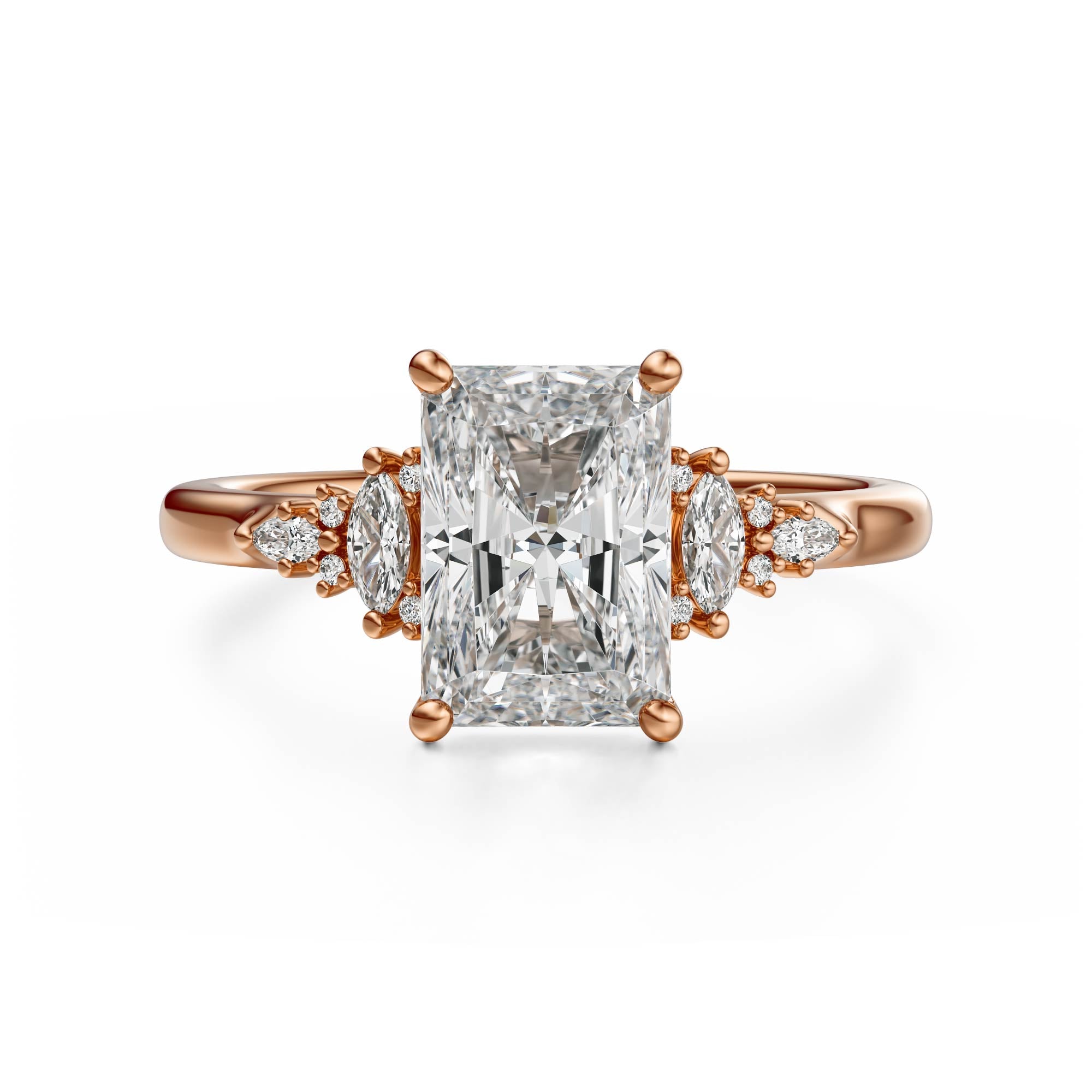 The Maeve Ring | Radiant | Setting Only - Lavender Creek Gems