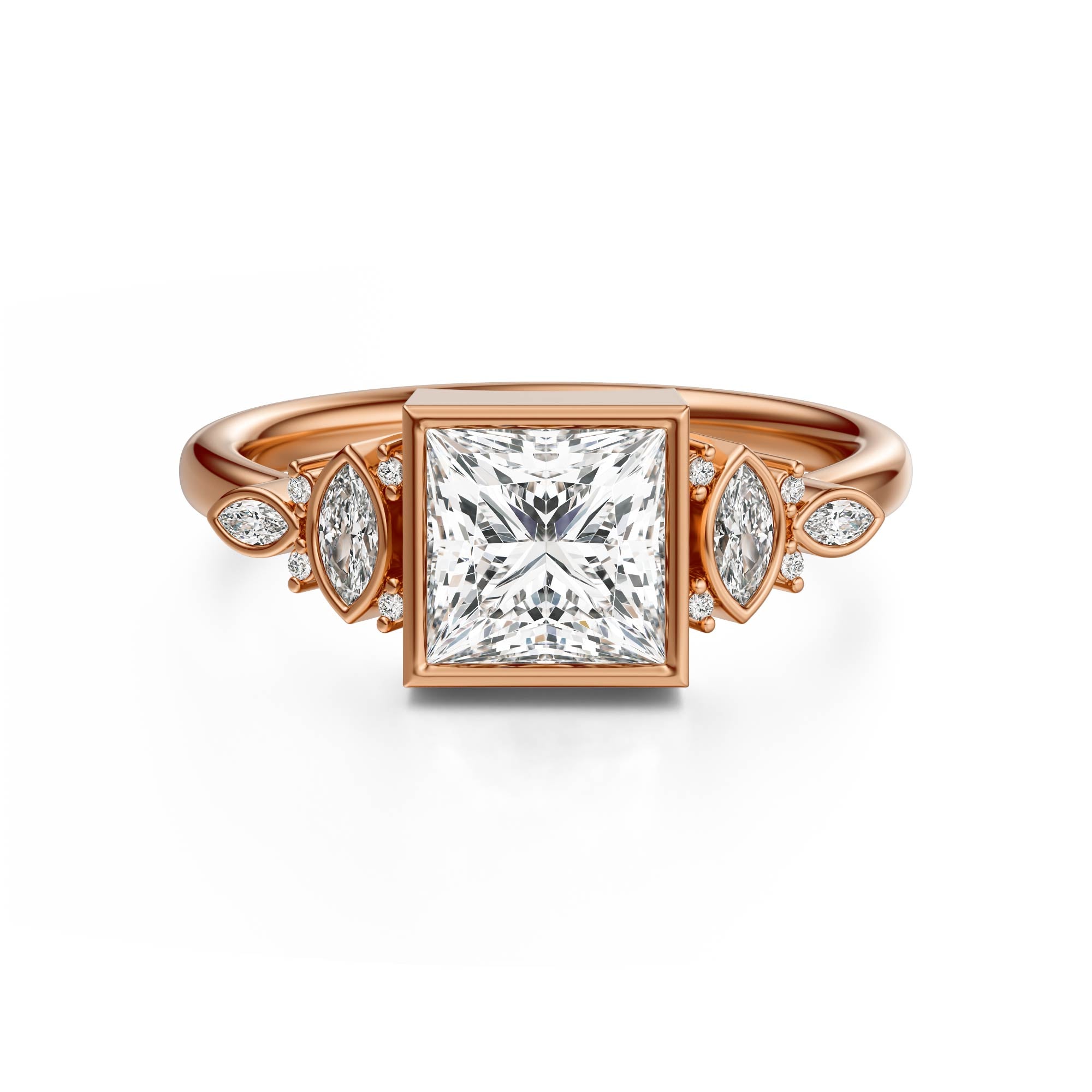 The All Bezel Maeve Ring | Princess | Setting Only