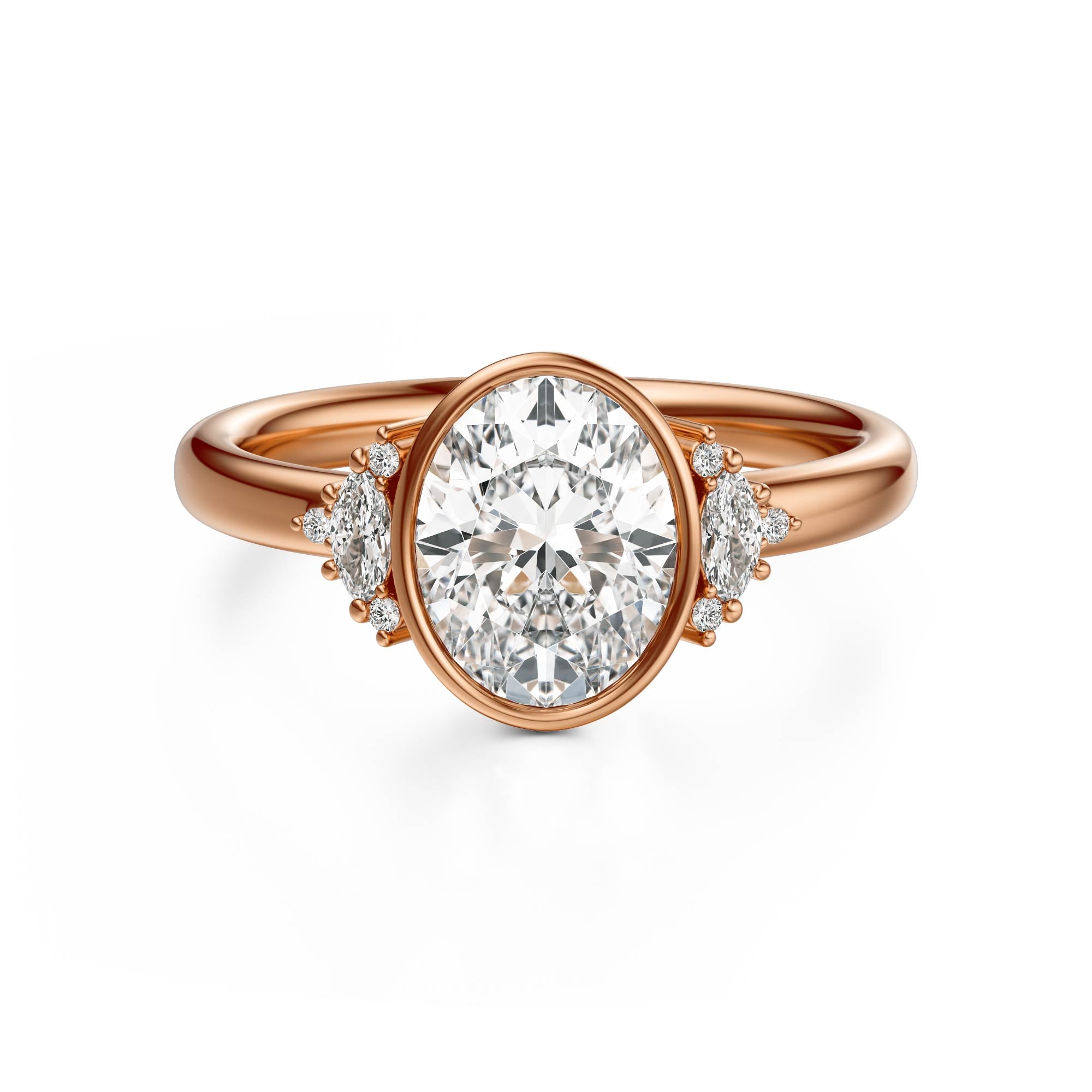 The Bezel Maren Ring | Oval - Lavender Creek Gems