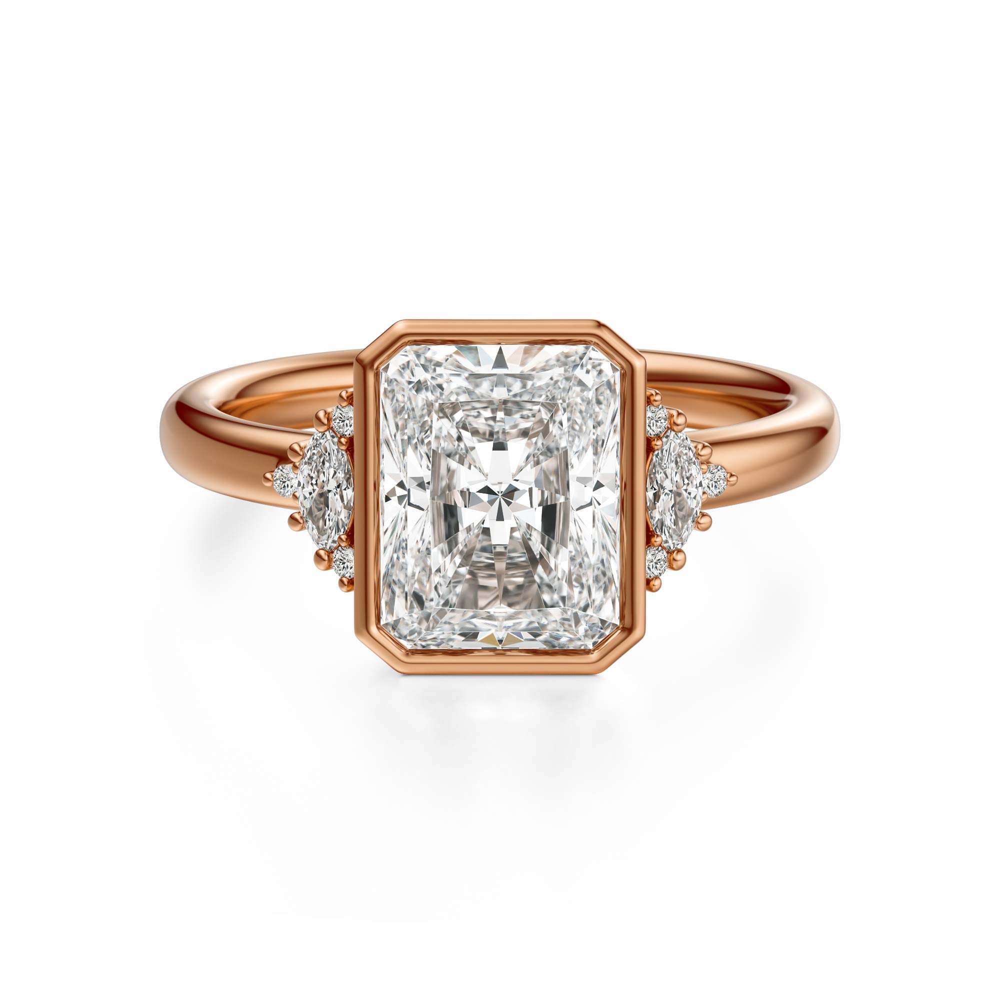 The Bezel Maren Ring | Radiant - Lavender Creek Gems