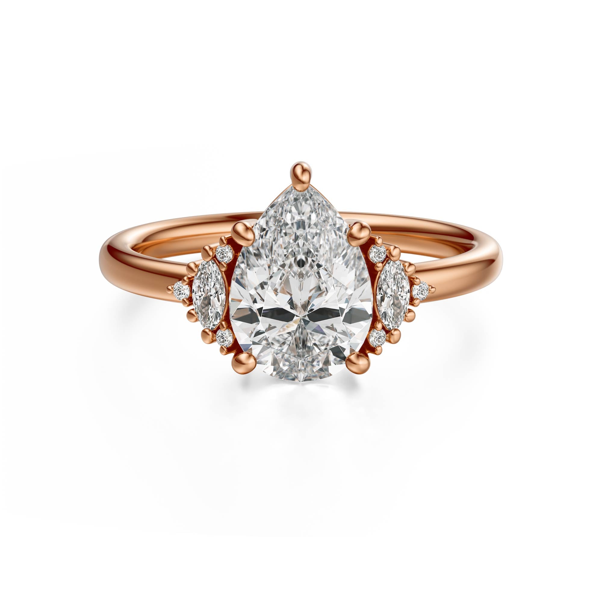 The Low Maren Ring | Pear | Setting Only
