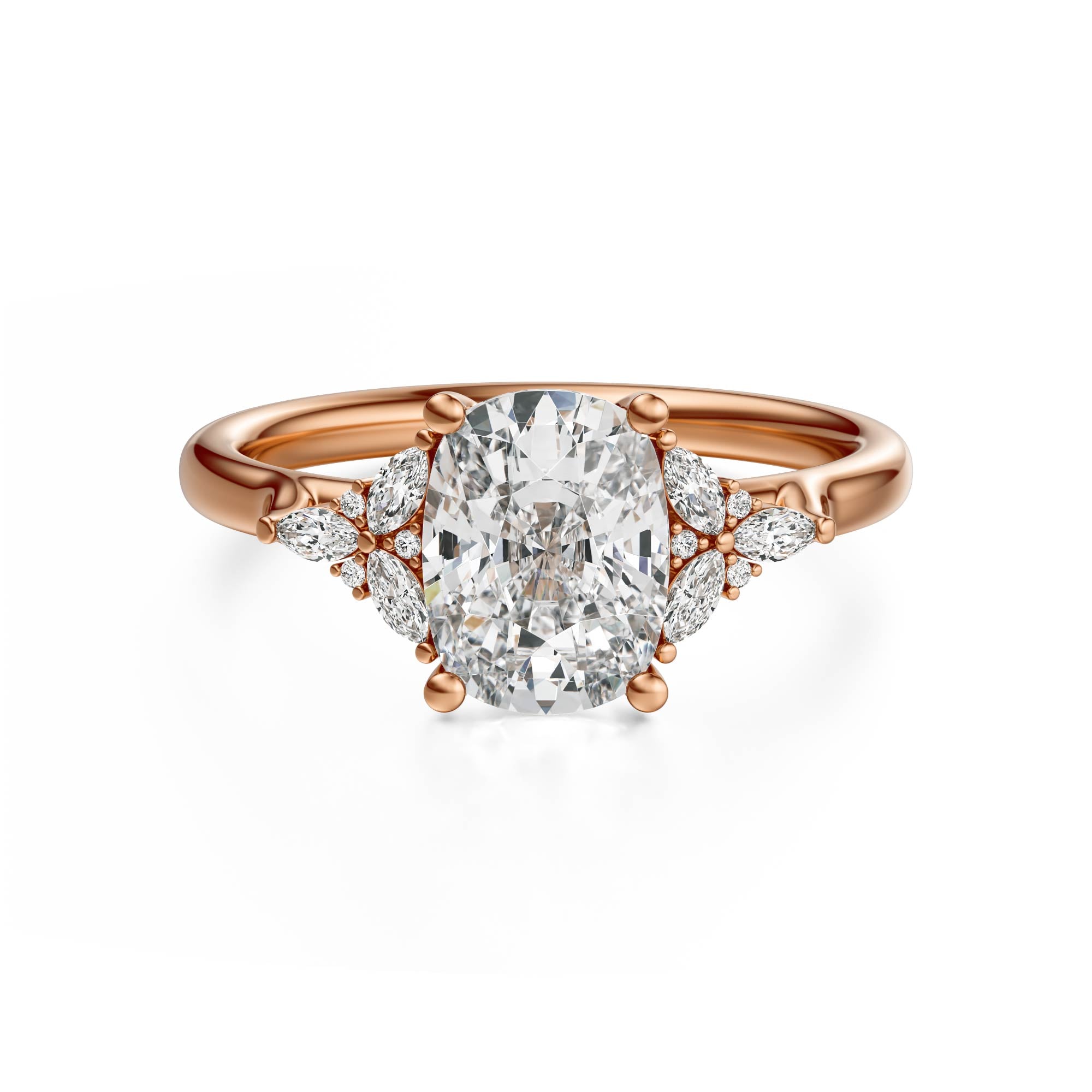 The Meadow Ring | Elongated Cushion | Setting Only - Lavender Creek Gems