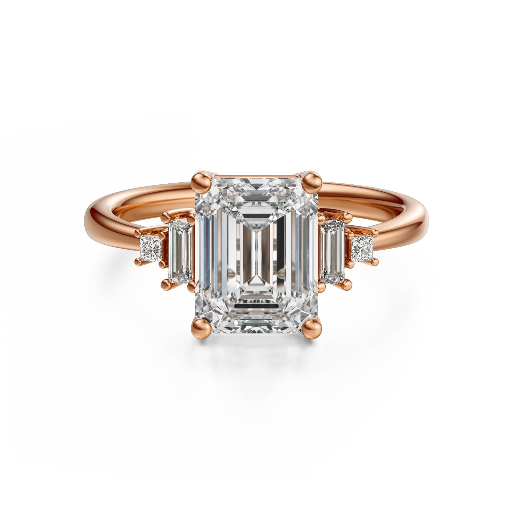 The Mira Ring | Emerald Cut | Setting Only