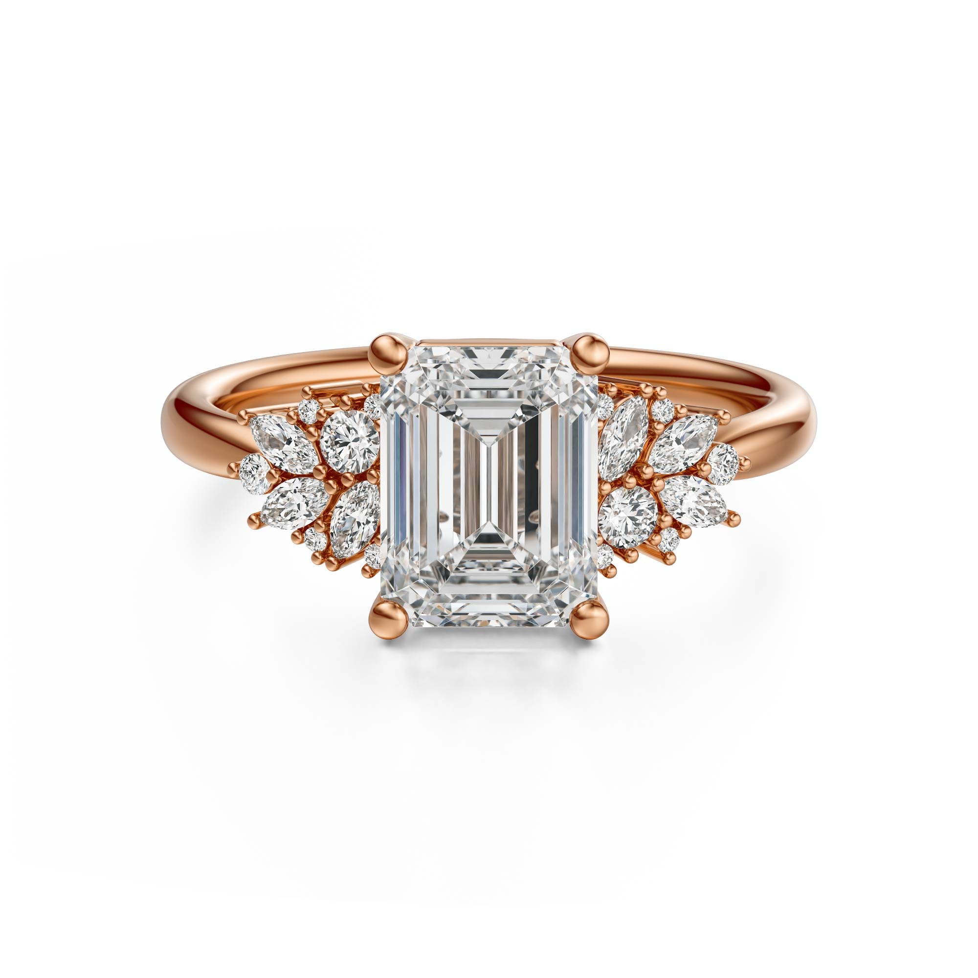 The Rosalie Ring | Emerald Cut | Setting Only