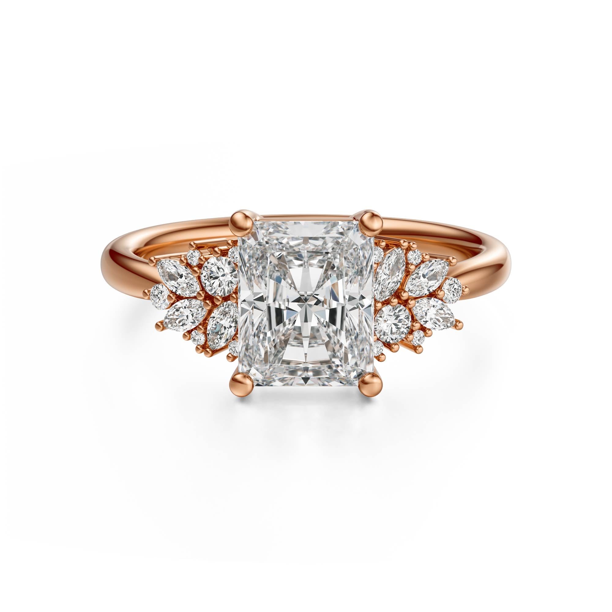 The Rosalie Ring | Radiant | Setting Only - Lavender Creek Gems
