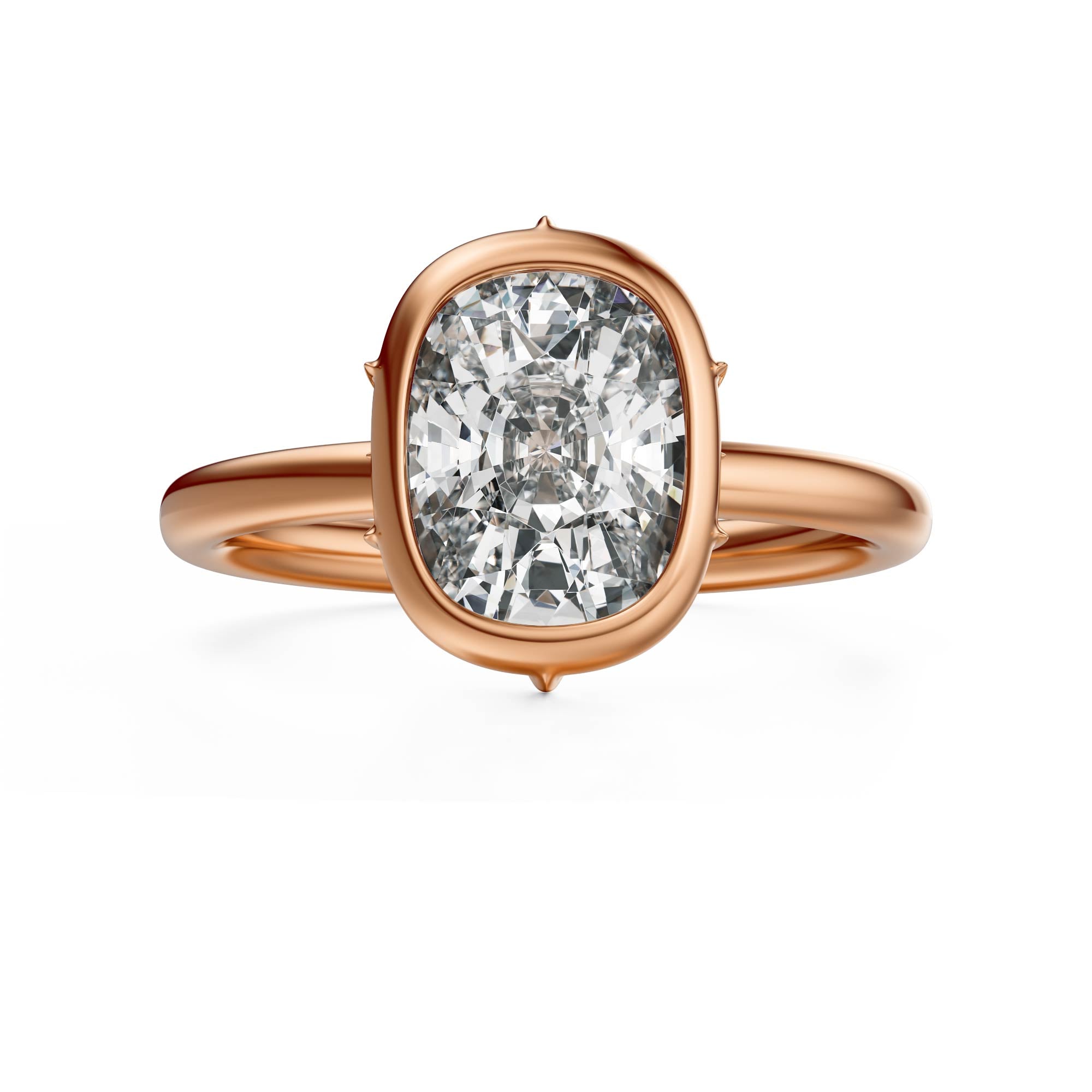 The Bezel Secret Garden Ring | Elongated Cushion | Setting Only