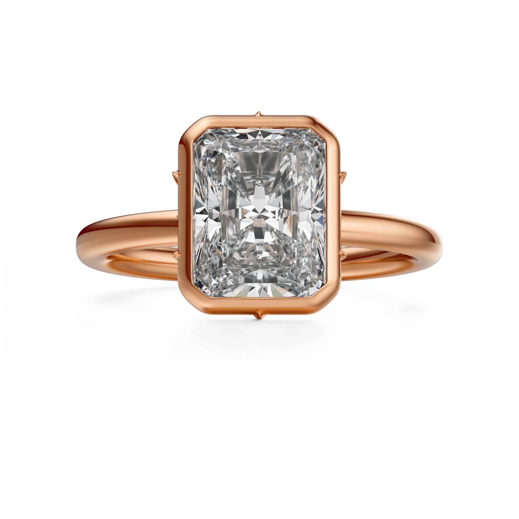 The Bezel Secret Garden Ring | Radiant | Setting Only