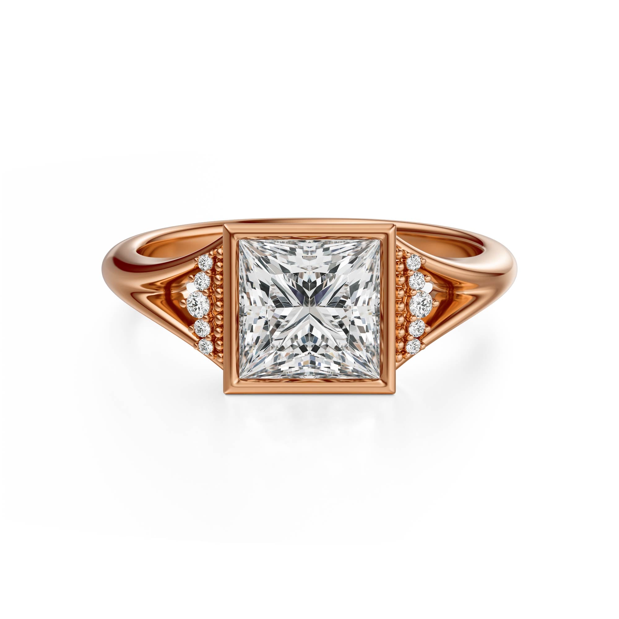The Bezel Serendipity Ring | Princess - Lavender Creek Gems