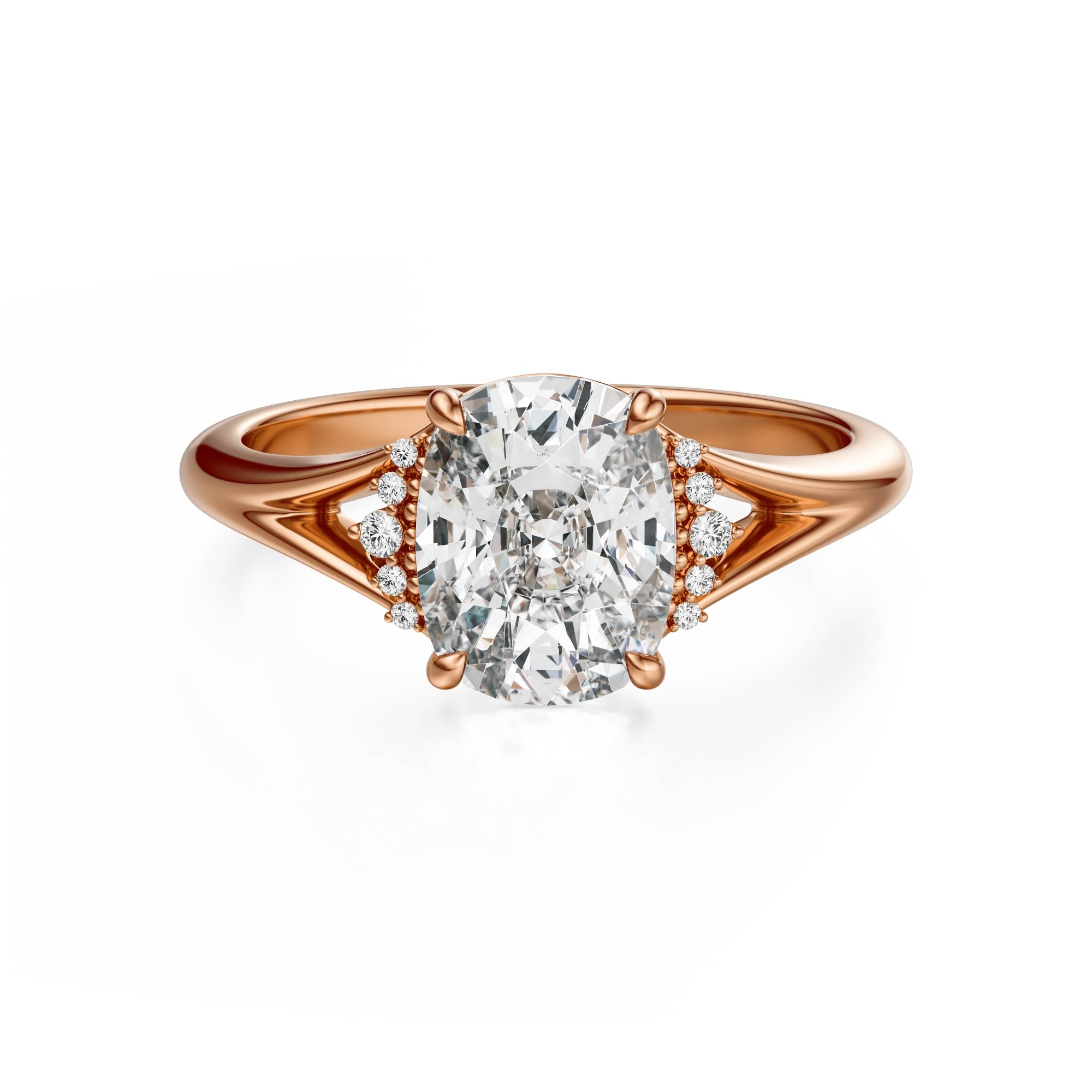 The Serendipity Ring | Elongated Cushion | Setting Only - Lavender Creek Gems