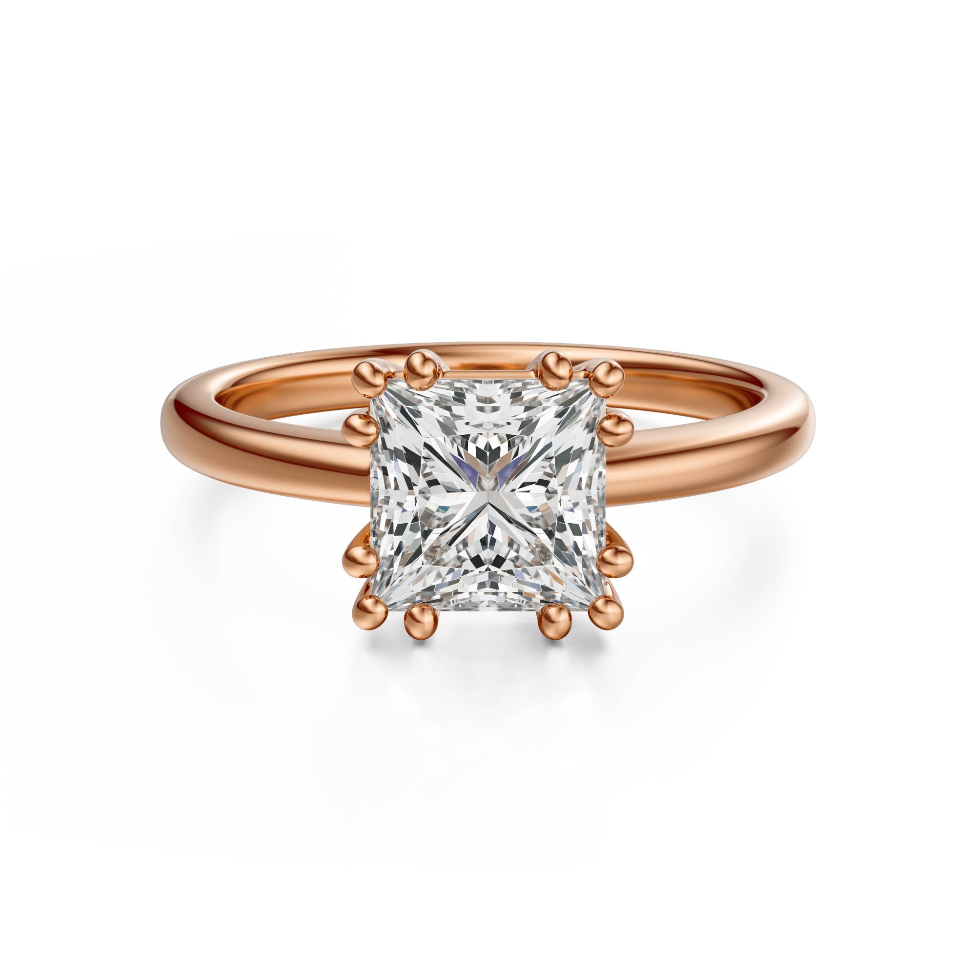 The Thalassa Ring | Princess | Setting Only - Lavender Creek Gems