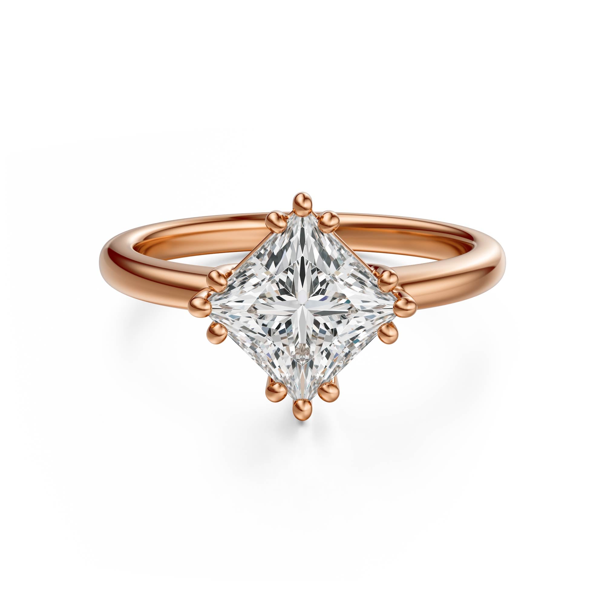 The Thalassa Ring | Princess | Setting Only - Lavender Creek Gems