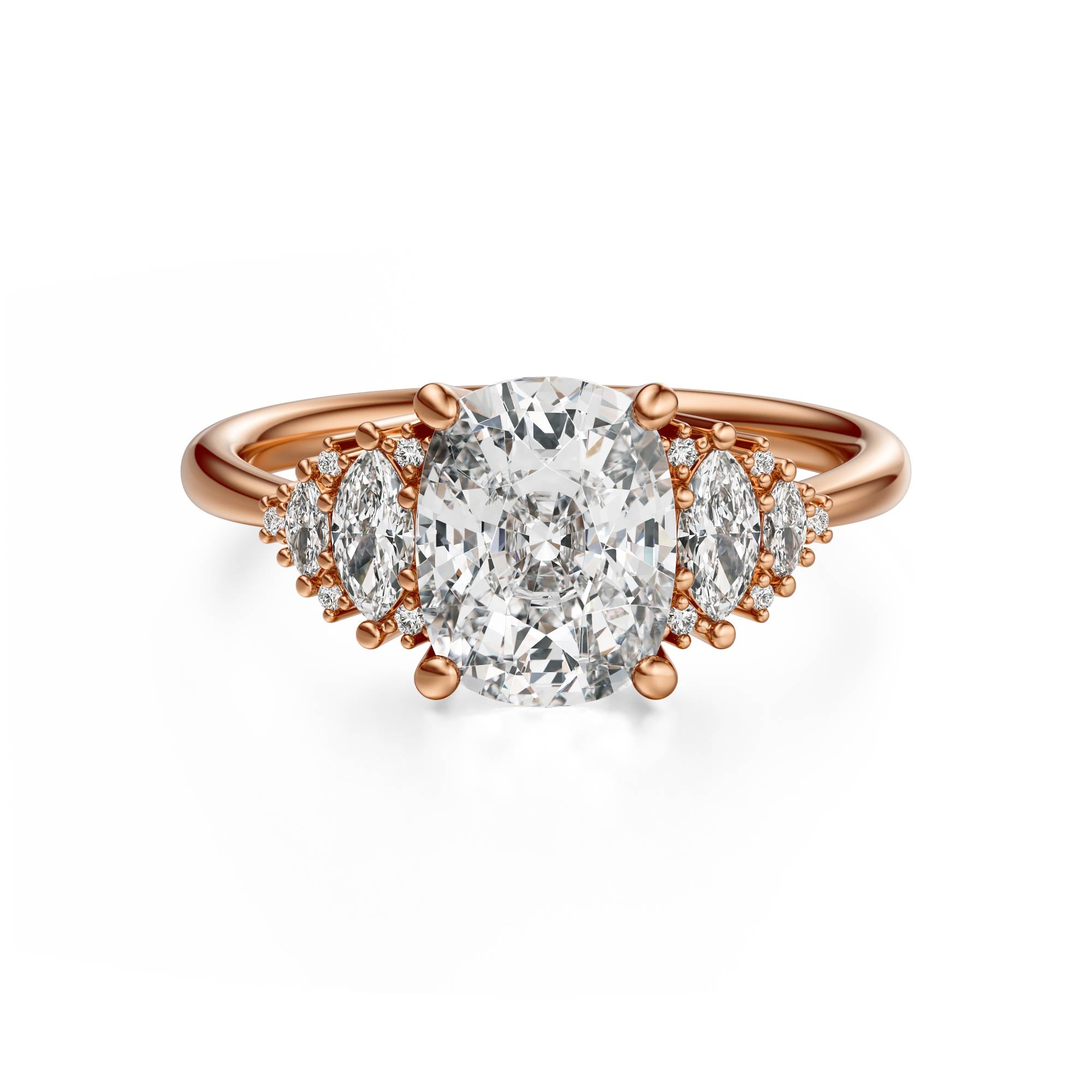 The Vivienne Ring | Elongated Cushion