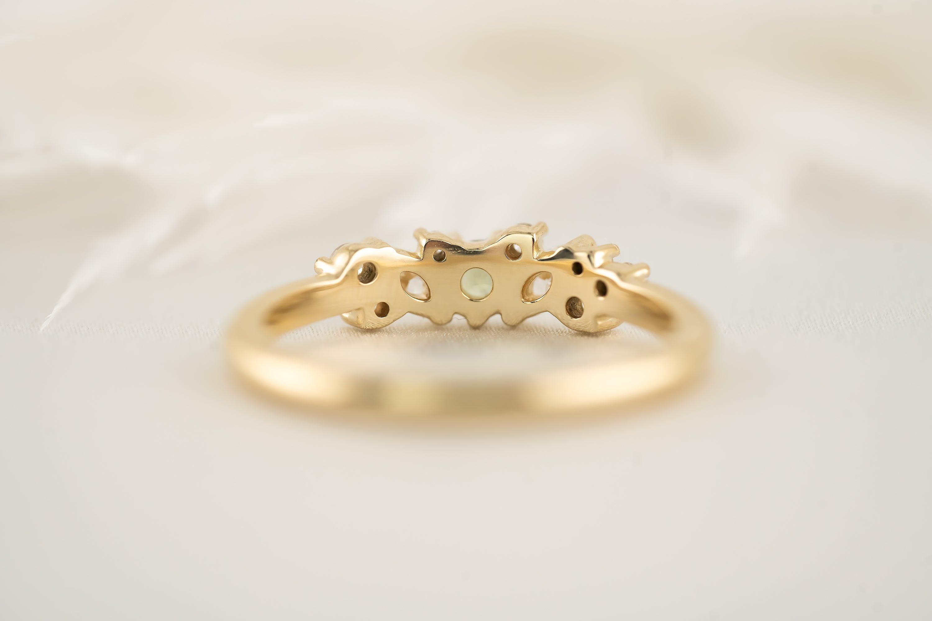 The Verity Ring - Green Sapphire - Lavender Creek Gems