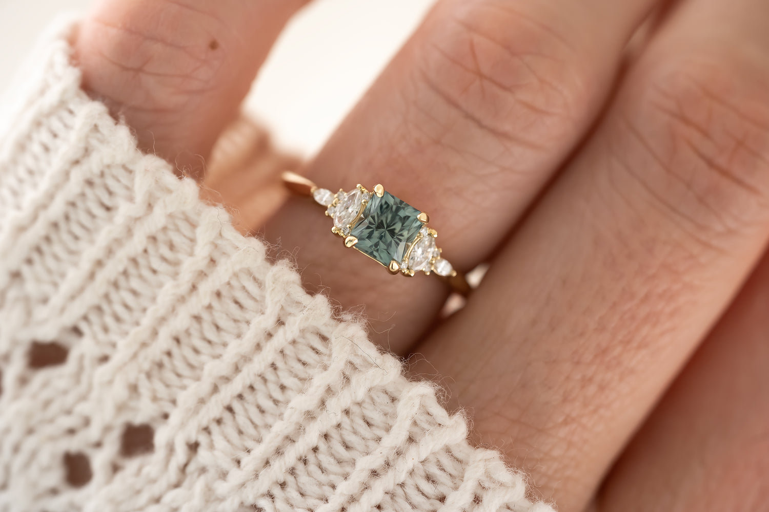 The Maeve Ring - 1 .37 CT Regal Radiant™ Montana Sapphire - Lavender Creek Gems