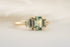 The Mira Ring With Accents - 1.1 Emerald Cut Montana Sapphire - Lavender Creek Gems