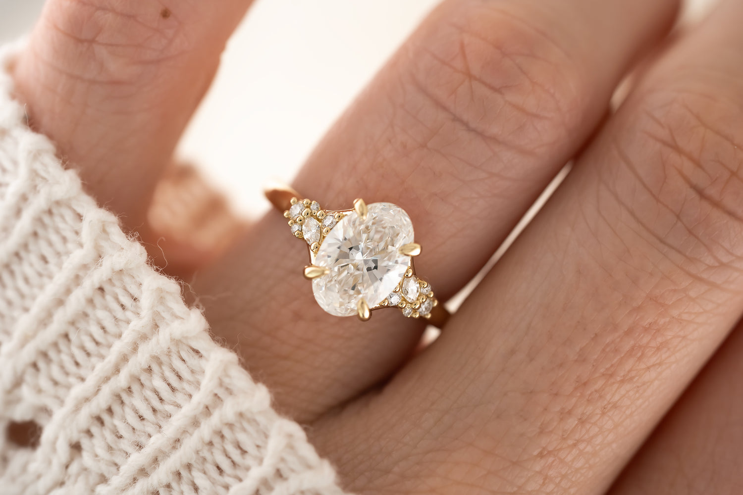 The Lyria Ring - 2 CT Oval Lab Diamond - Lavender Creek Gems