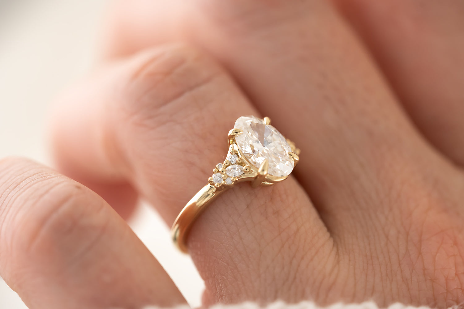 The Lyria Ring - 2 CT Oval Lab Diamond - Lavender Creek Gems
