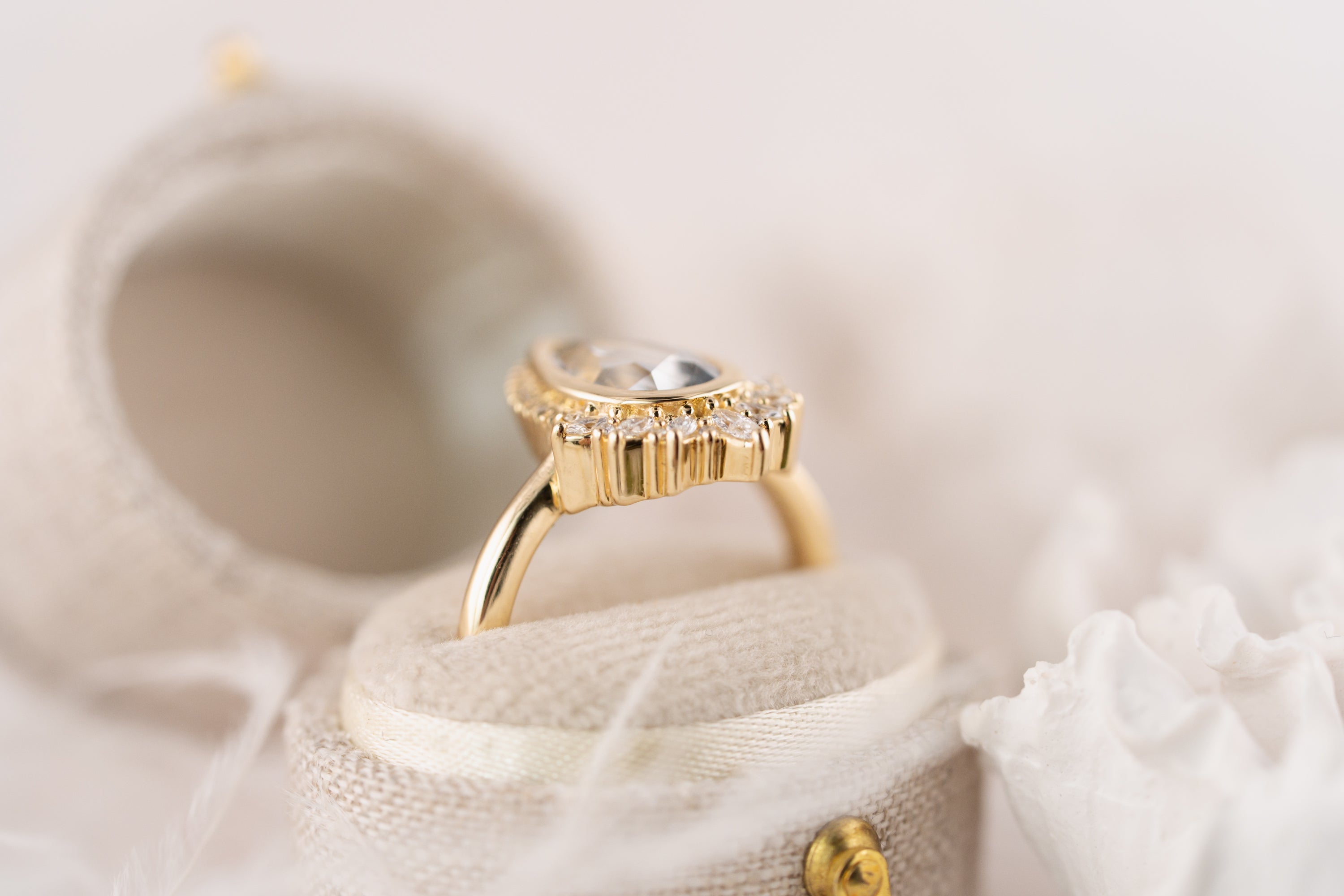 The Penelope Ring | 1.98 CT Pear Light Blue Sapphire