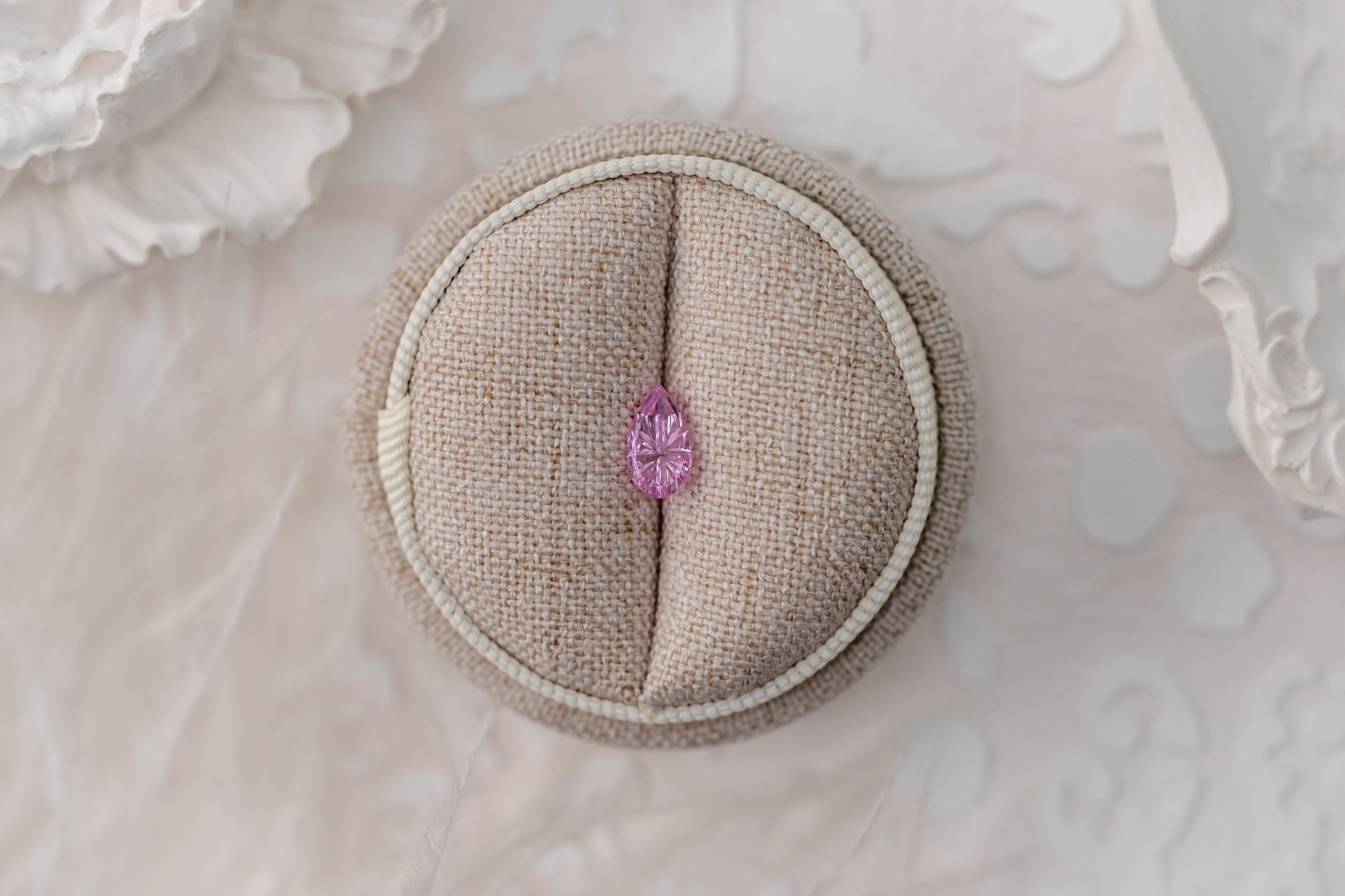 0.97 CT Pear Starbrite™ Cut Pink Sapphire - Lavender Creek Gems