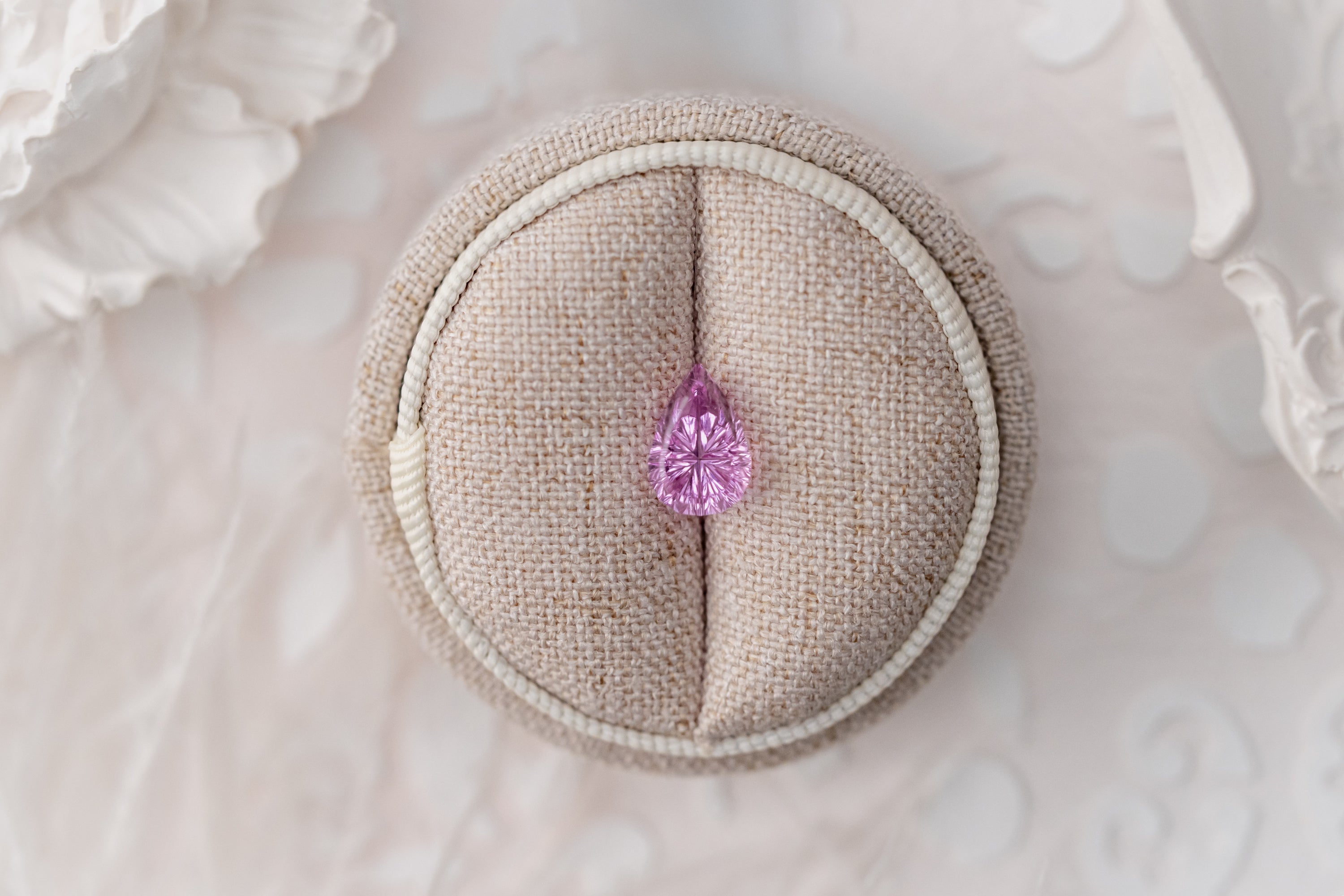 3.01 CT Pear Starbrite™ Cut Pink Sapphire - Lavender Creek Gems