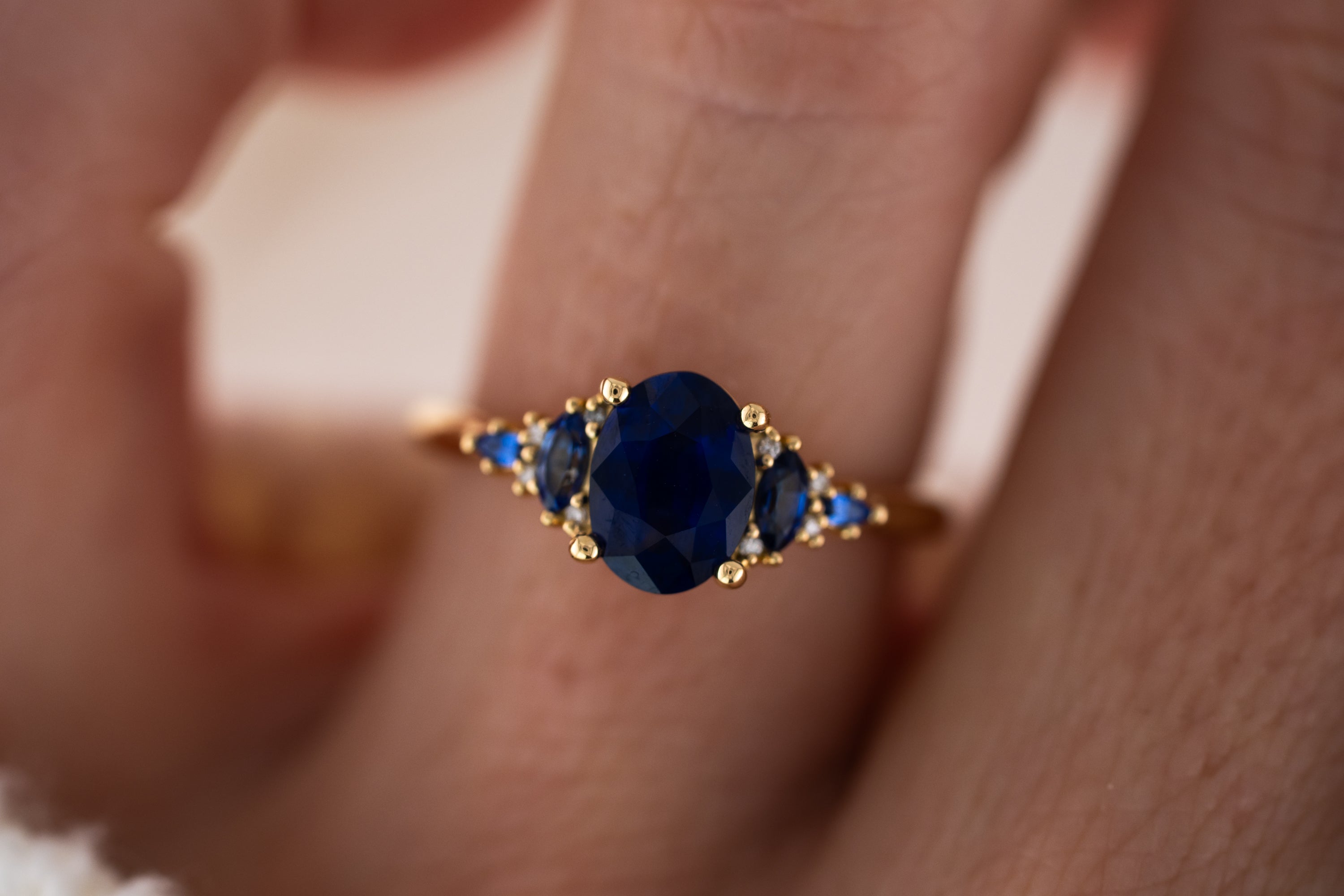 The Maeve Ring | 1.54 CT Oval Blue Sapphire - Lavender Creek Gems