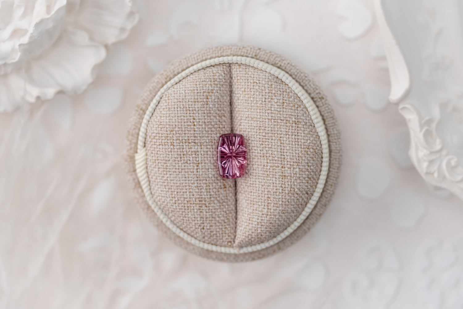 2.07 CT Elongated Cushion Starbrite™ Cut Padparadscha Sapphire - Lavender Creek Gems