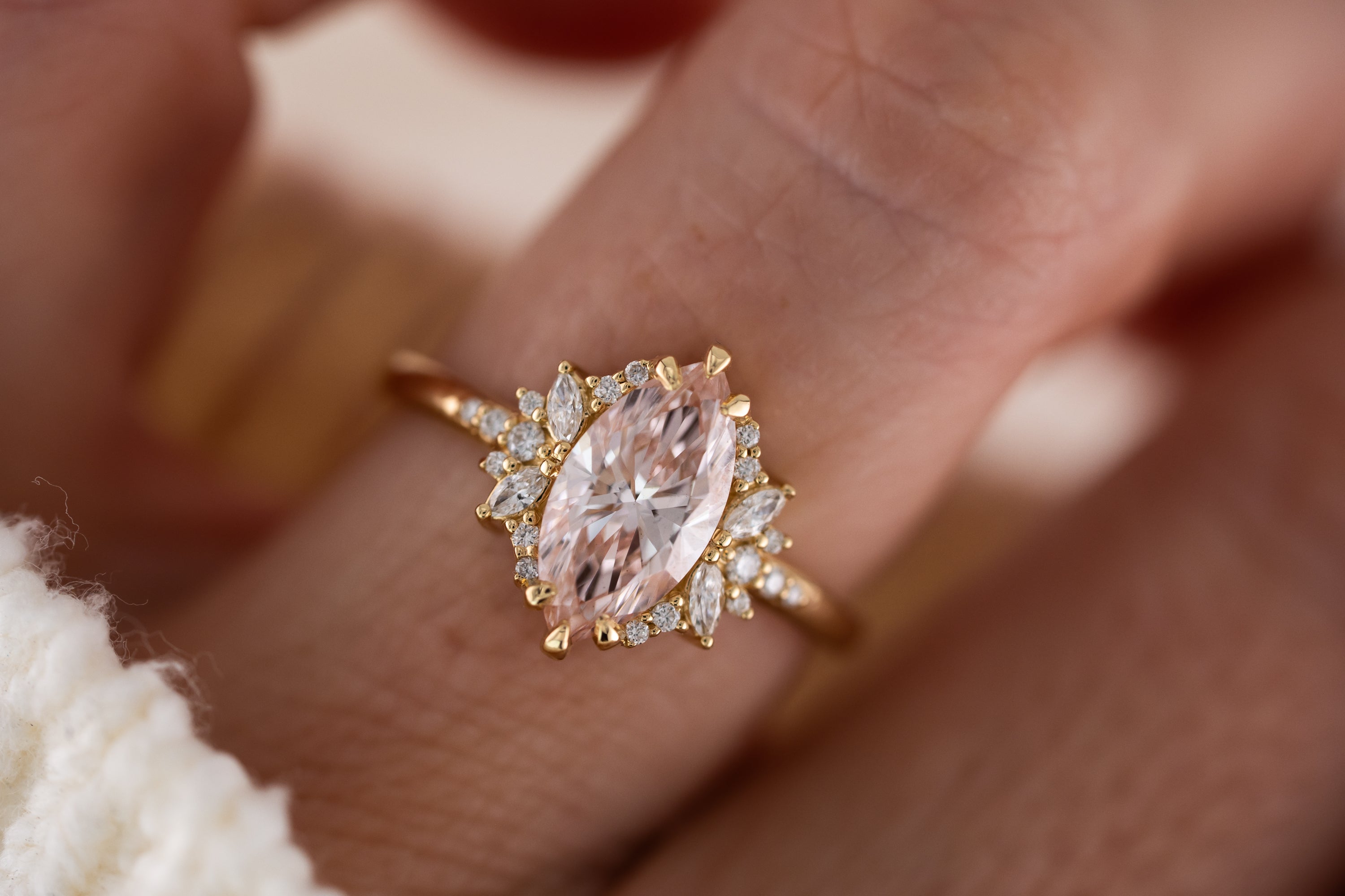 The Reverie Ring | 1.55 CT Marquise Pink Diamond