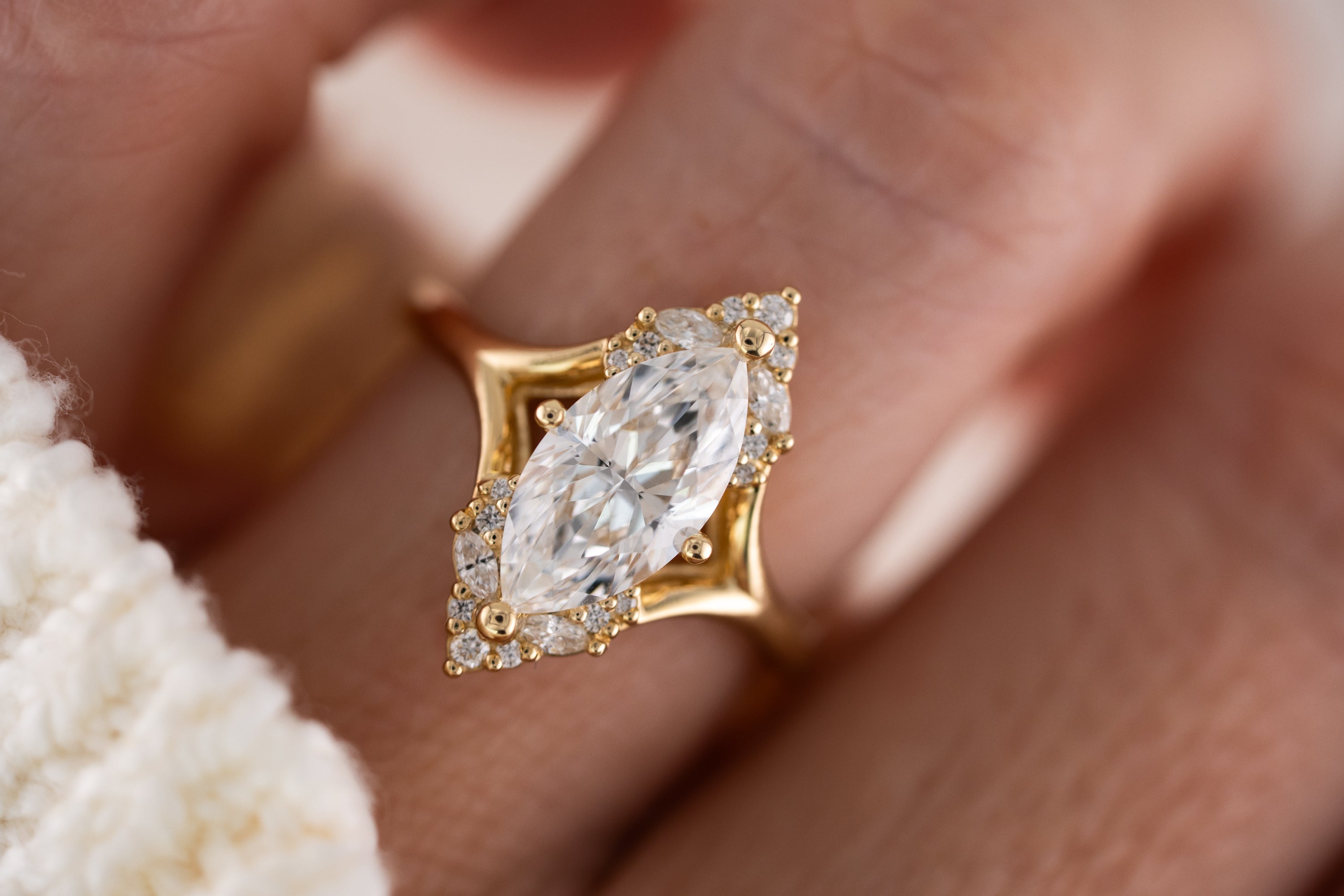 The Everlight Ring | 2 CT Marquise Diamond - Lavender Creek Gems