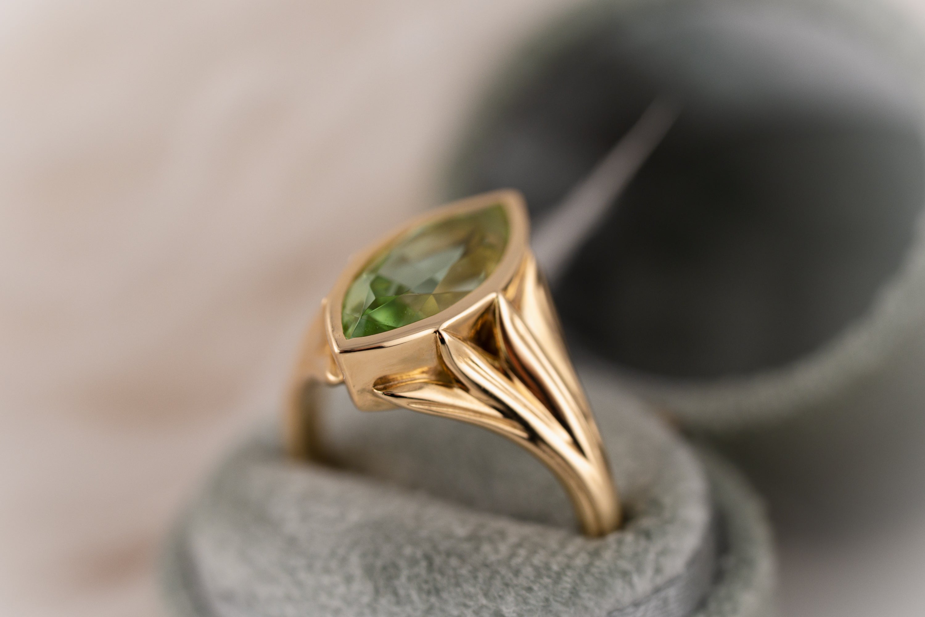 The Nightbloom Ring | 2.71 CT Marquise Mint Green Tourmaline