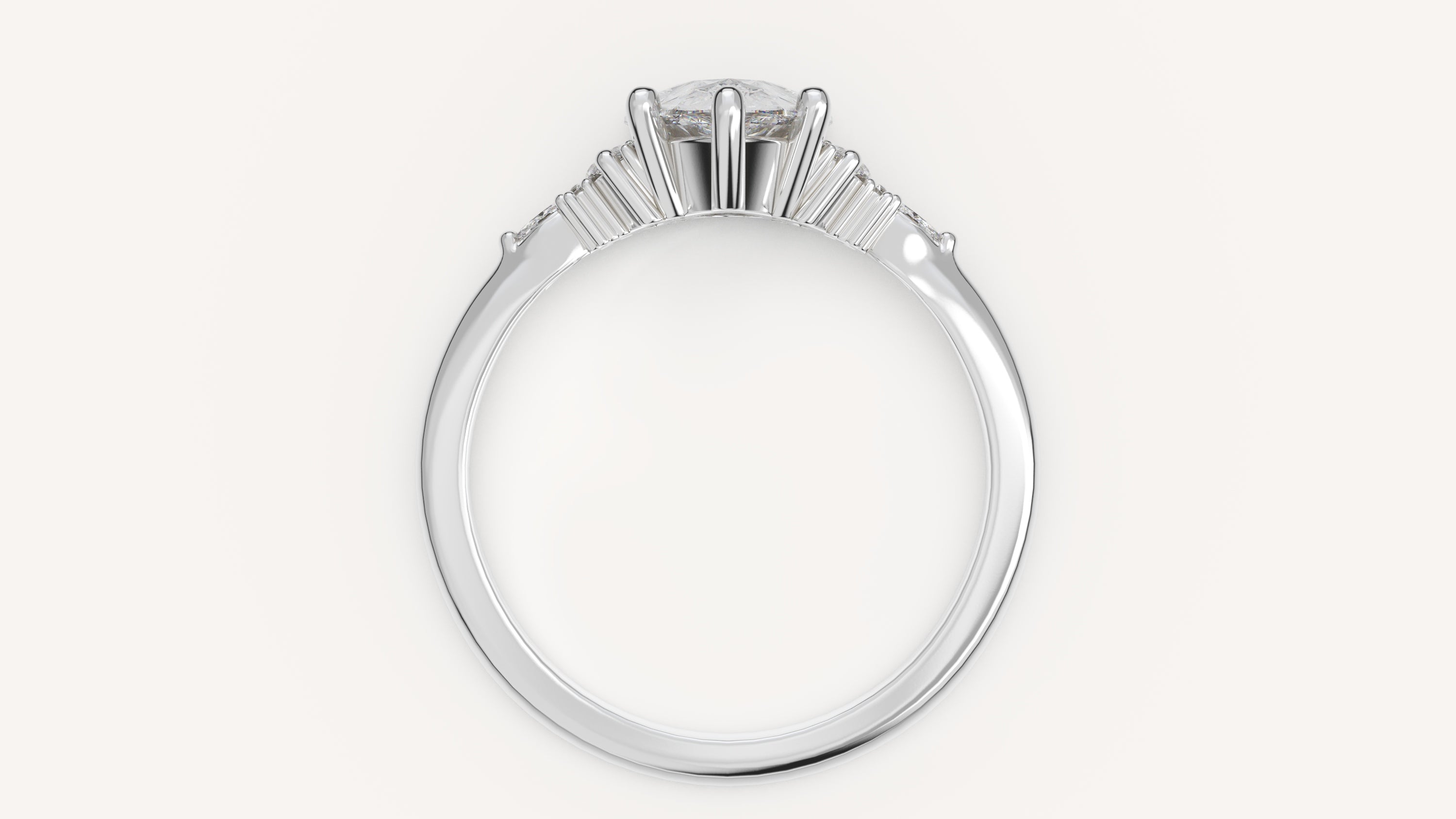 The Low Maeve Ring | Pear | Setting Only - Lavender Creek Gems