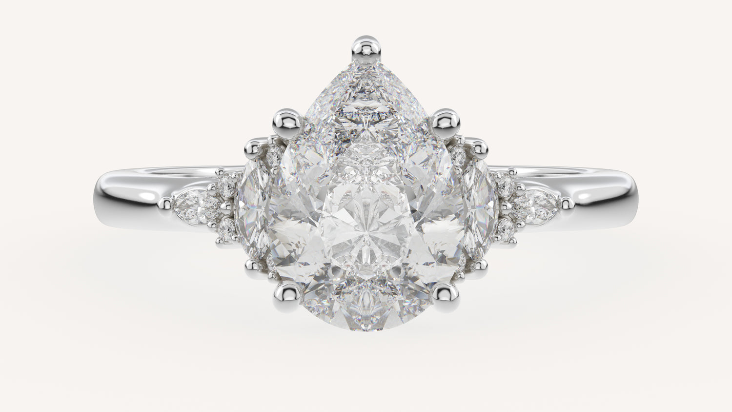 The Low Maeve Ring | Pear | Setting Only - Lavender Creek Gems