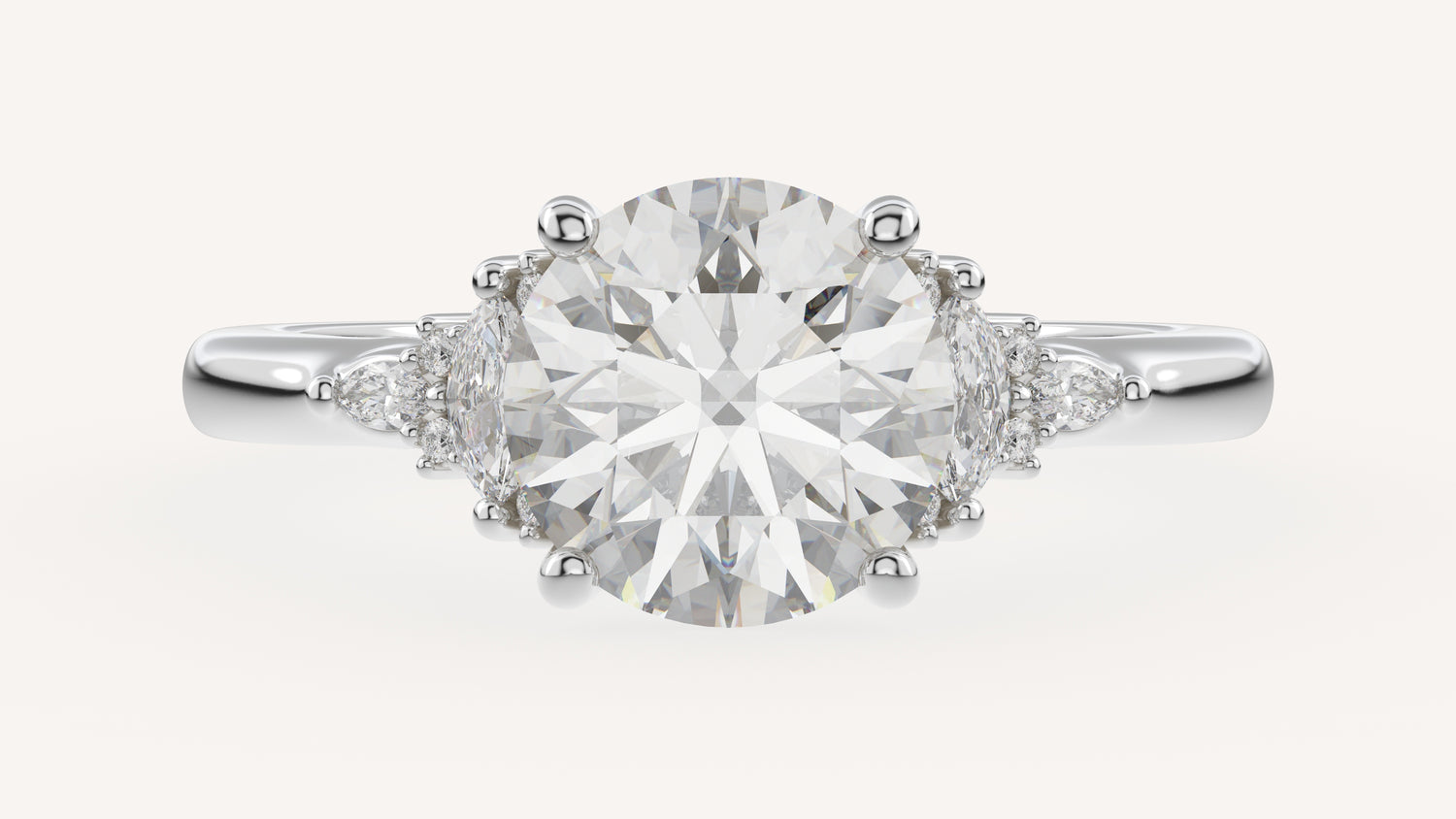 The Low Maeve Ring | Round | Setting Only - Lavender Creek Gems