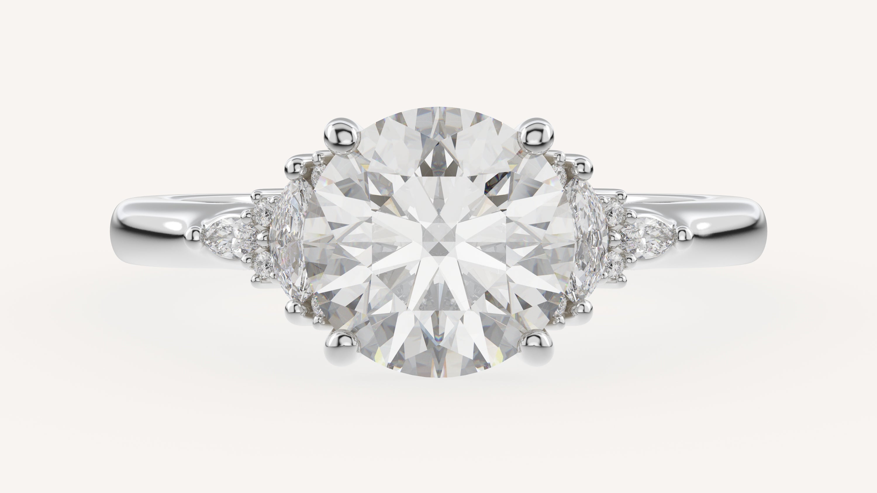 The Low Maeve Ring | Round | Setting Only - Lavender Creek Gems