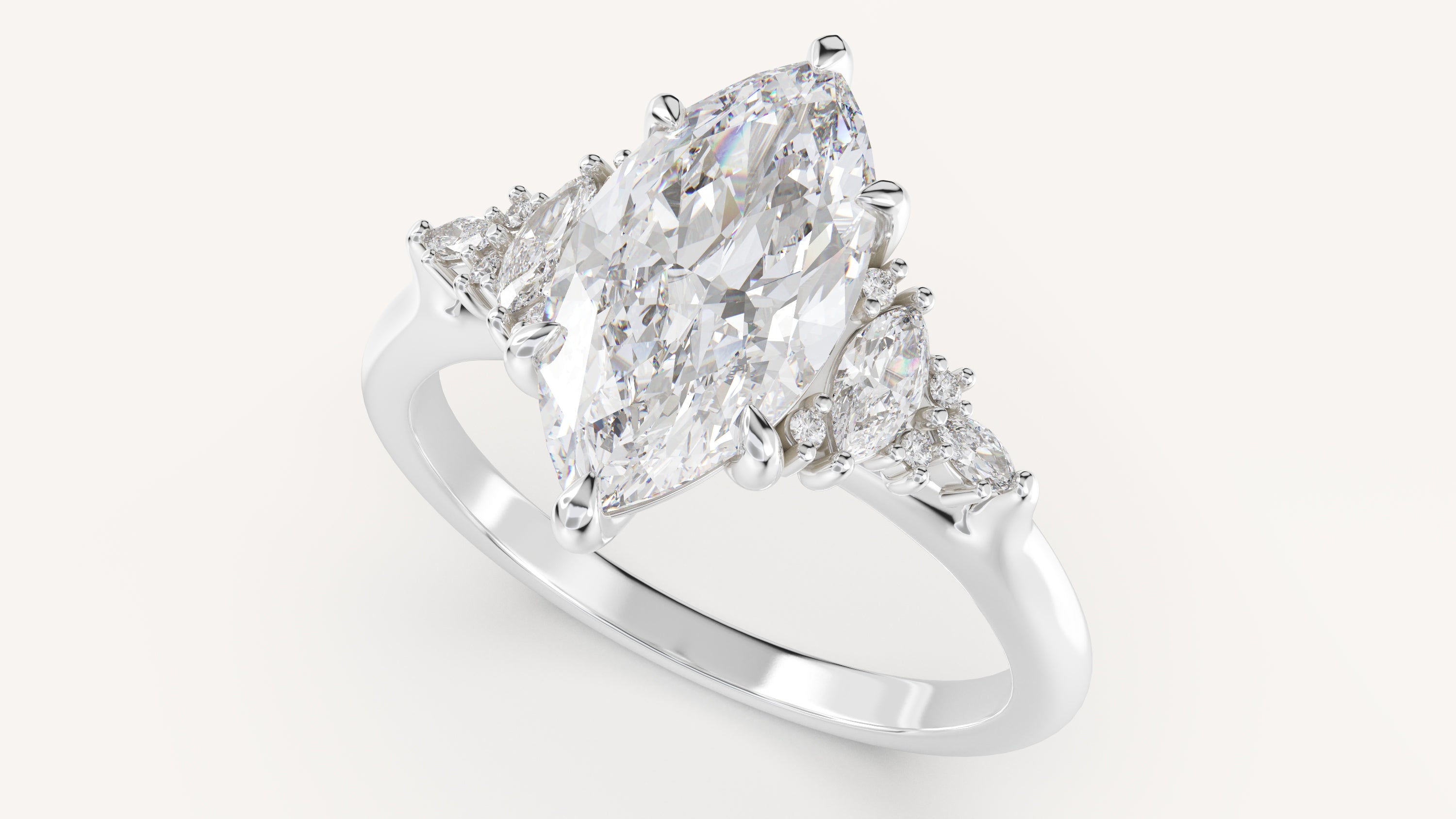 The Maeve Ring | Marquise | Setting Only - Lavender Creek Gems