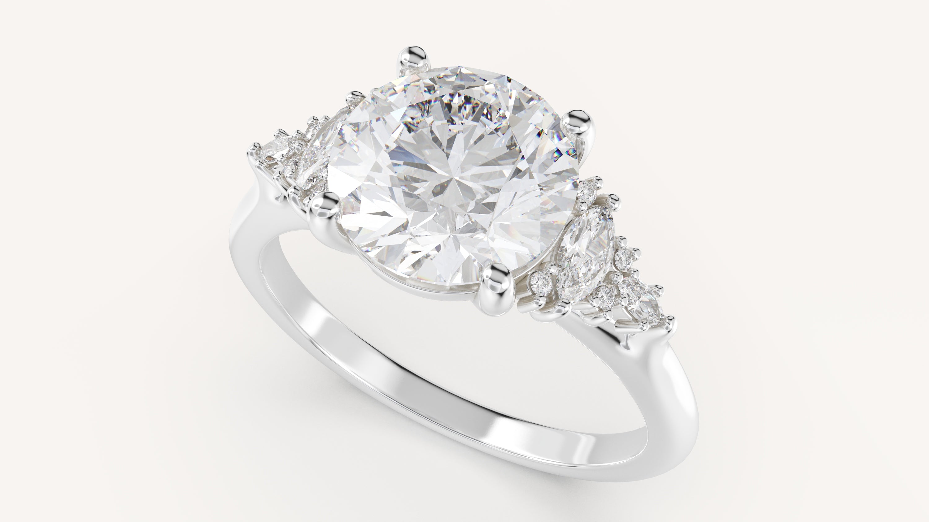 The Maeve Ring | Round | Setting Only - Lavender Creek Gems