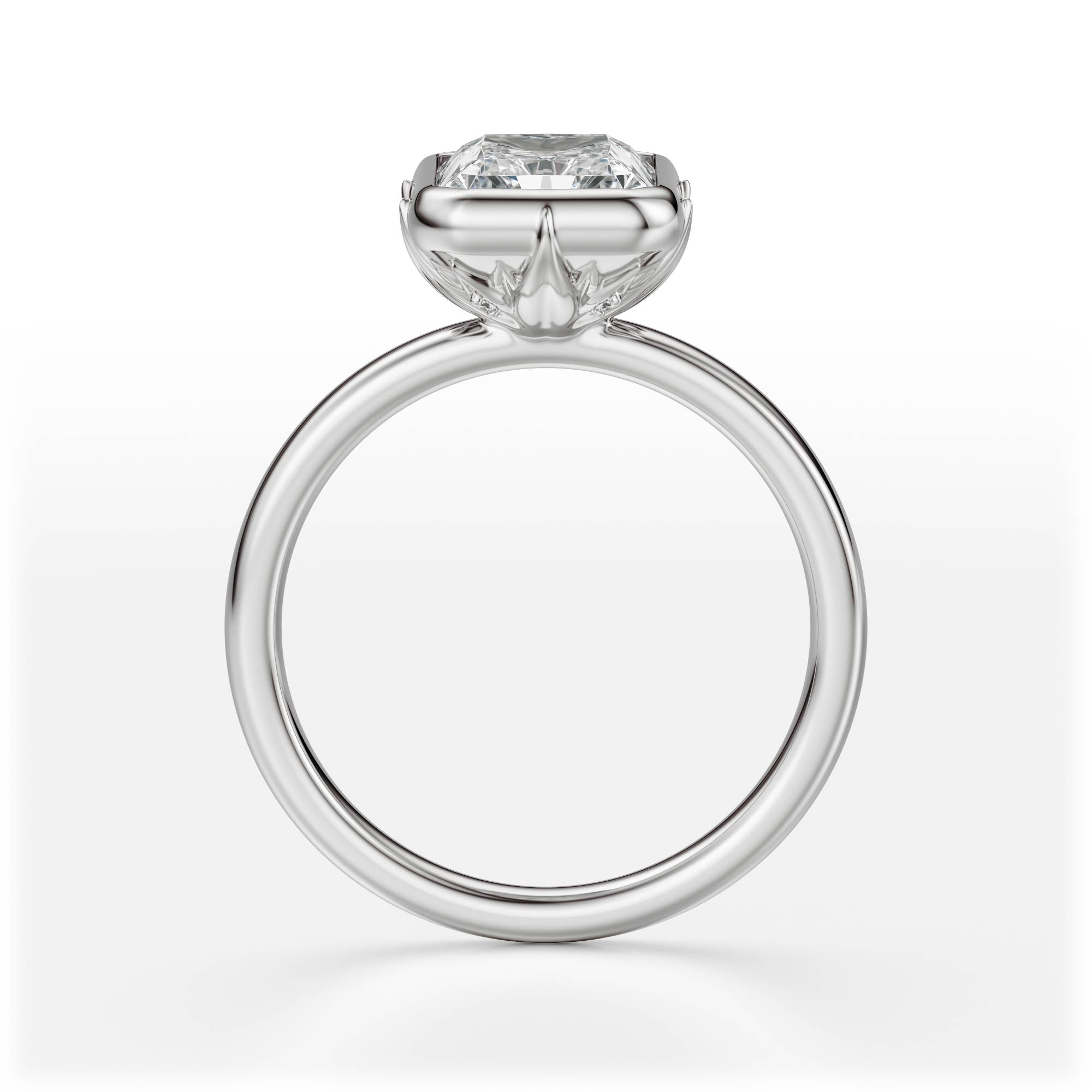 The Bezel Secret Garden Ring | Radiant | Setting Only