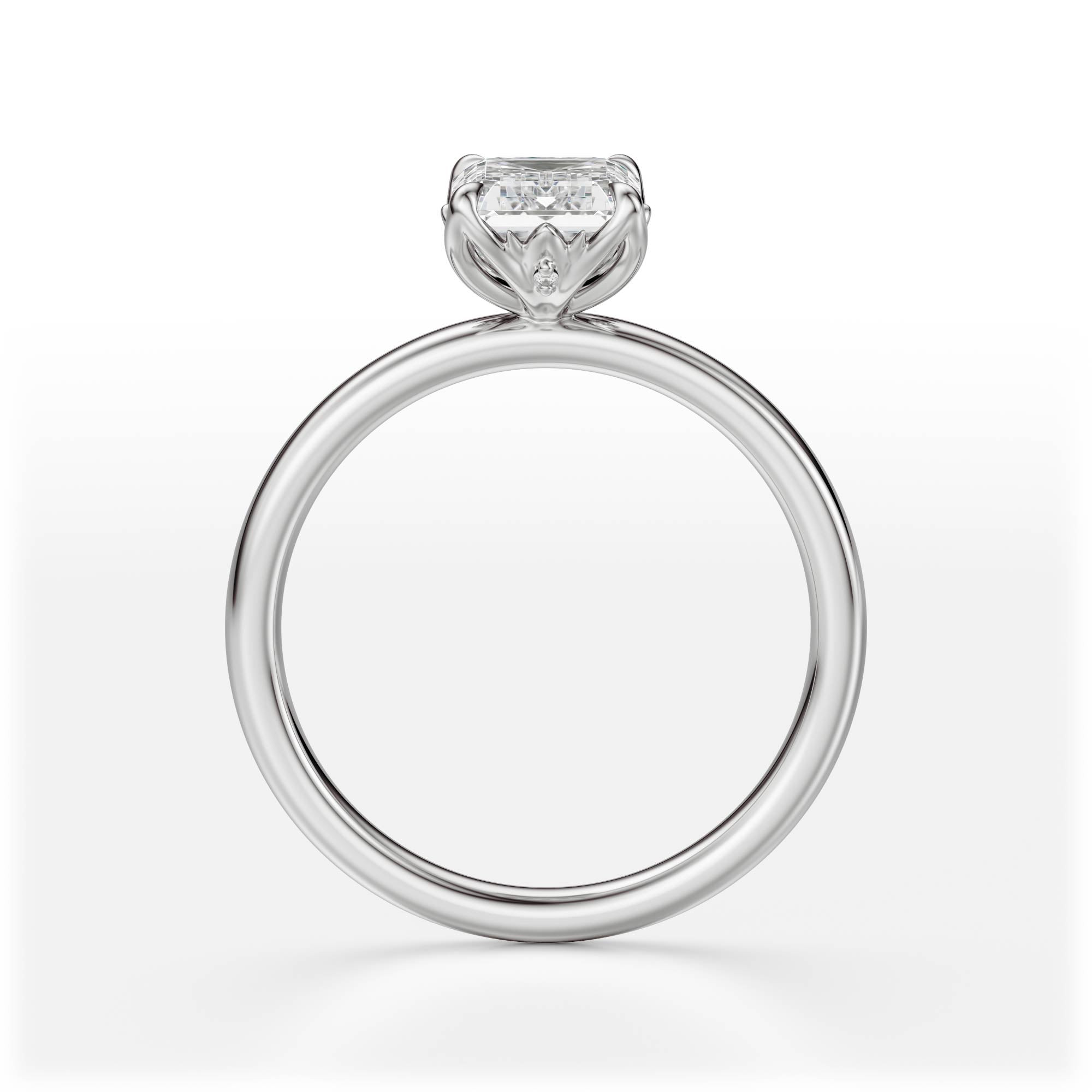 The Secret Garden Ring | Emerald Cut | Setting Only