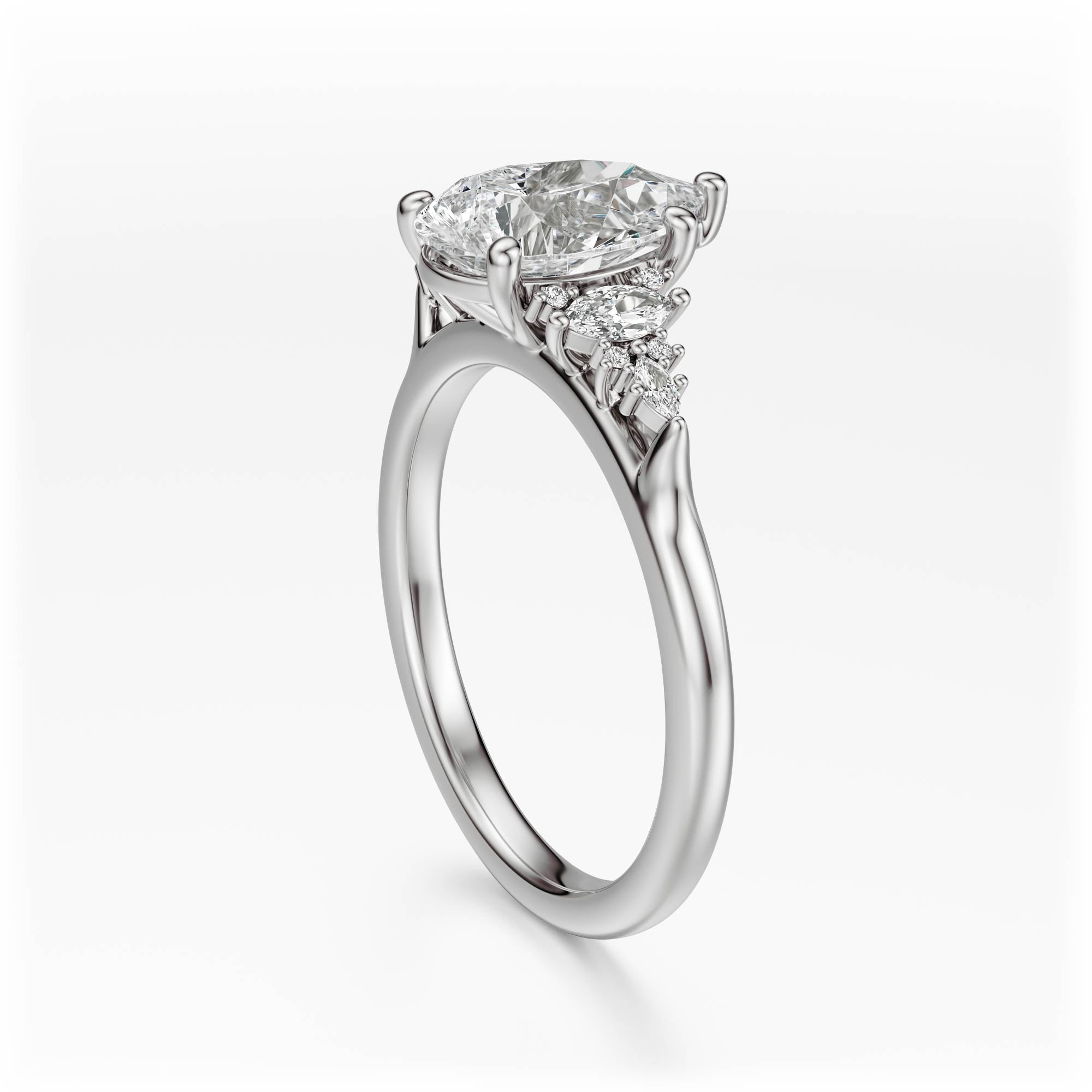 The Maeve Ring | Pear | Setting Only