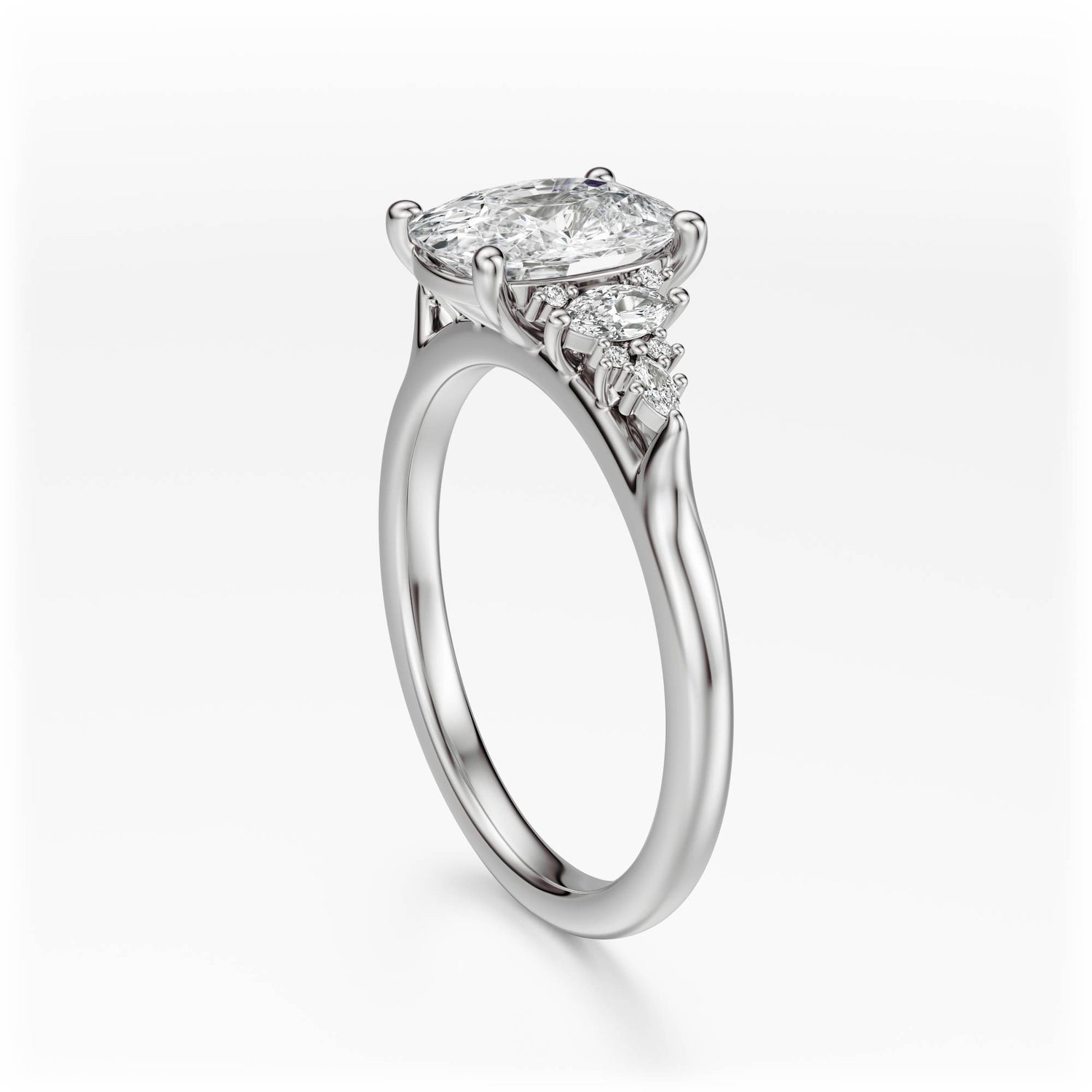 The Maeve Ring | Elongated Cushion | Setting Only - Lavender Creek Gems