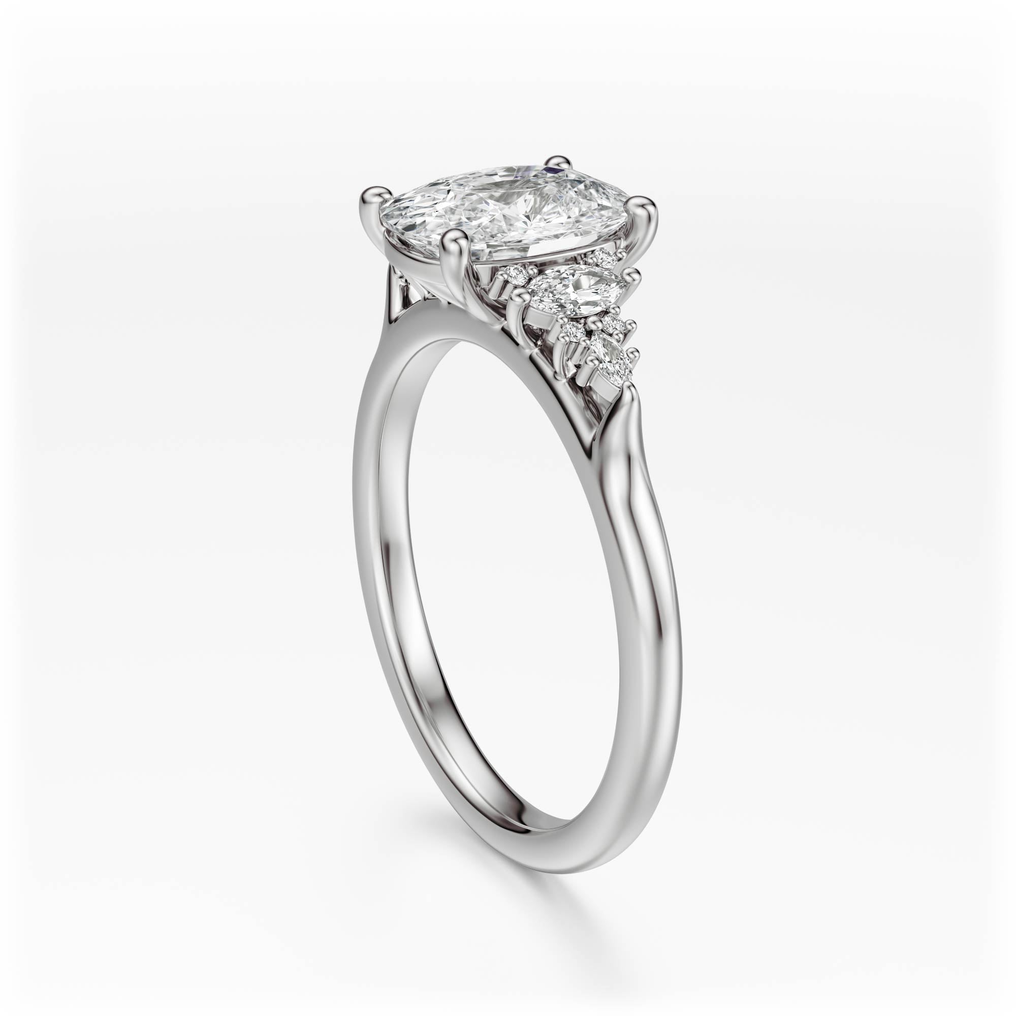 The Maeve Ring | Elongated Cushion | Setting Only