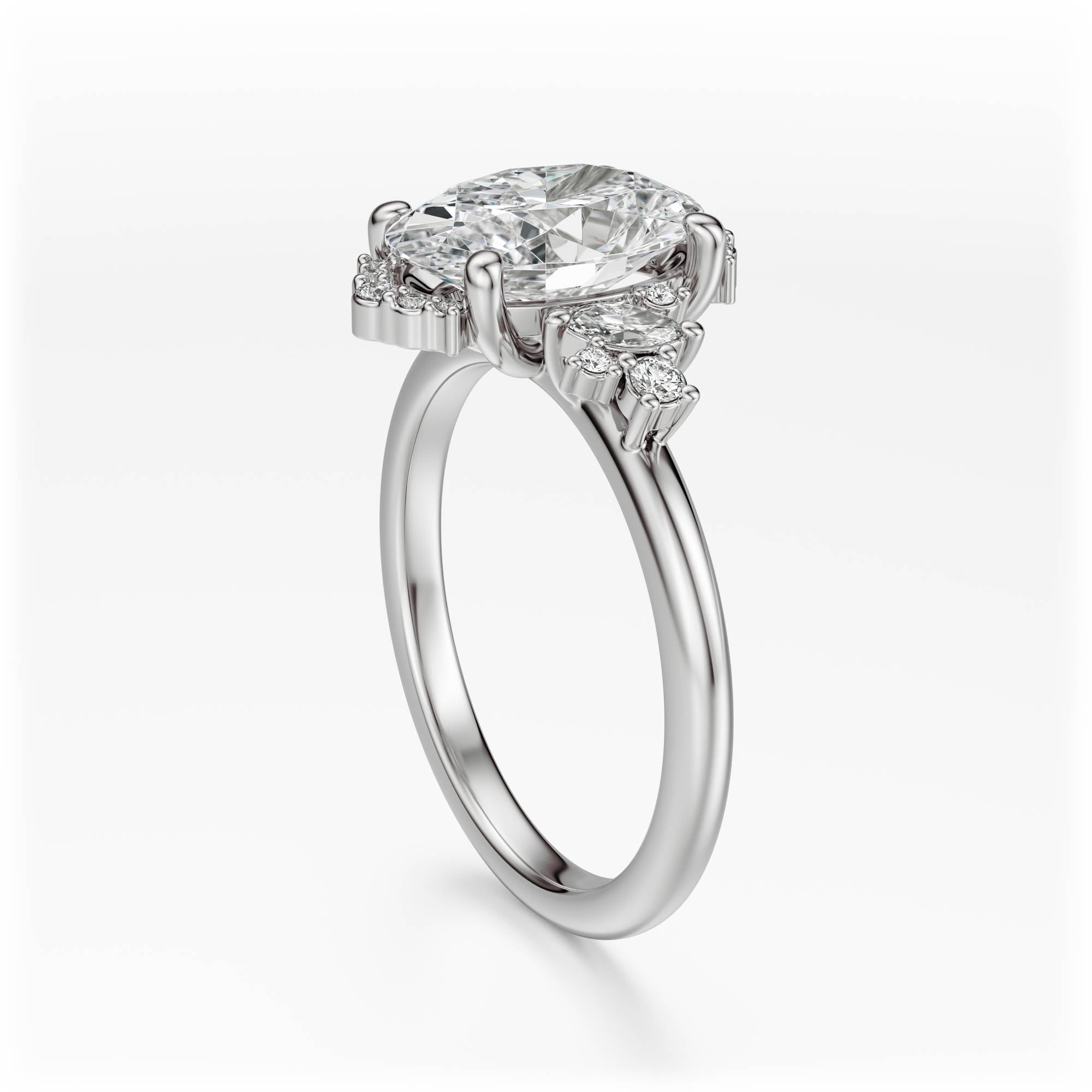 The Naevia Ring | Oval | Setting Only