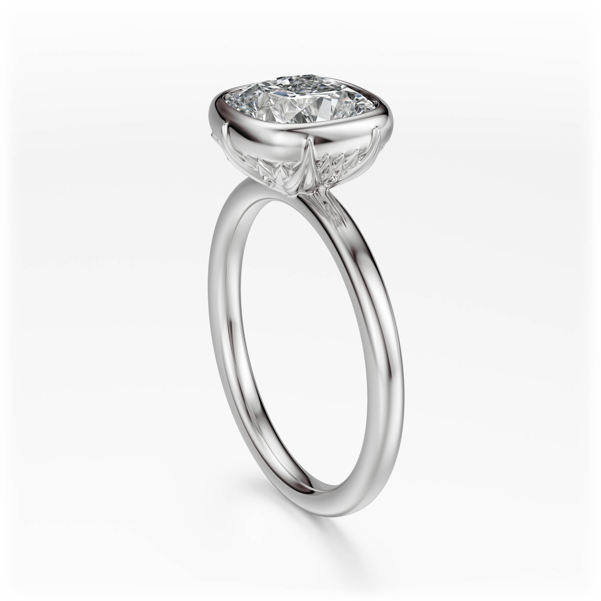 The Bezel Secret Garden Ring | Cushion | Setting Only