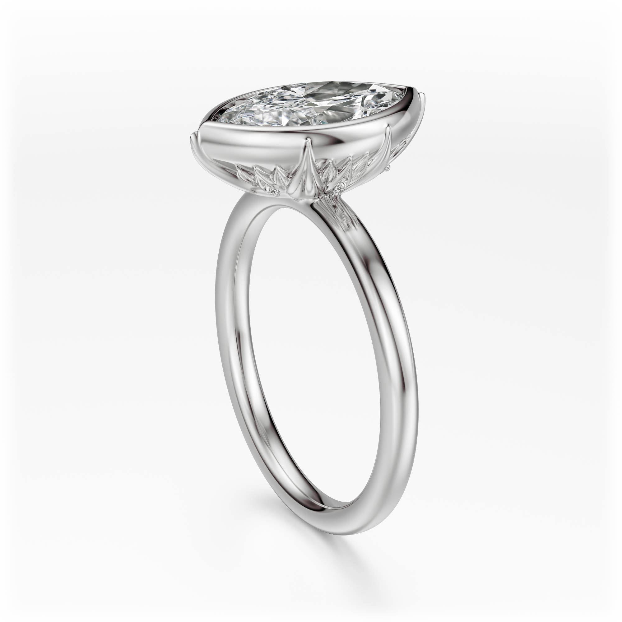 The Bezel Secret Garden Ring | Marquise | Setting Only