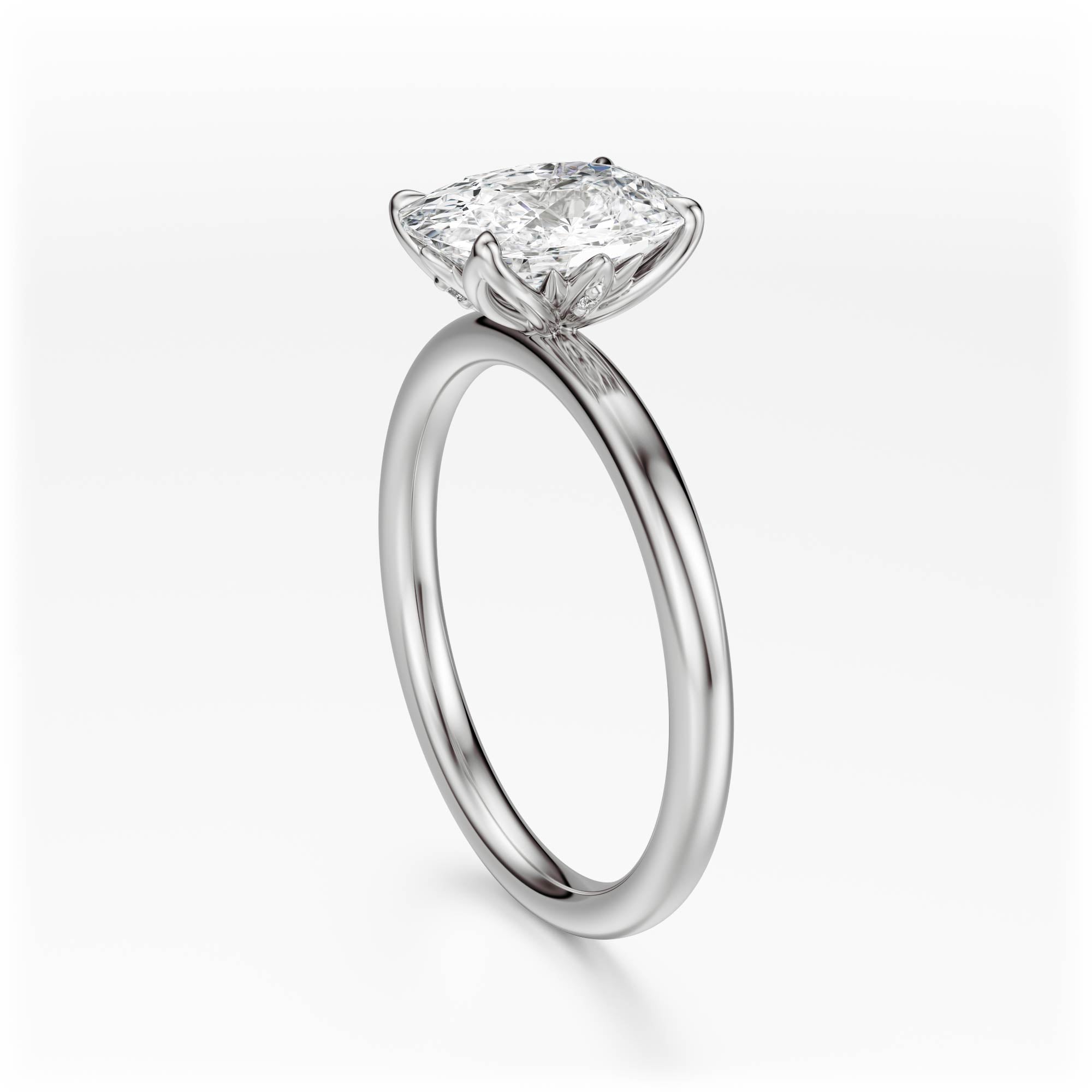 The Secret Garden Ring | Elongated Cushion | Setting Only